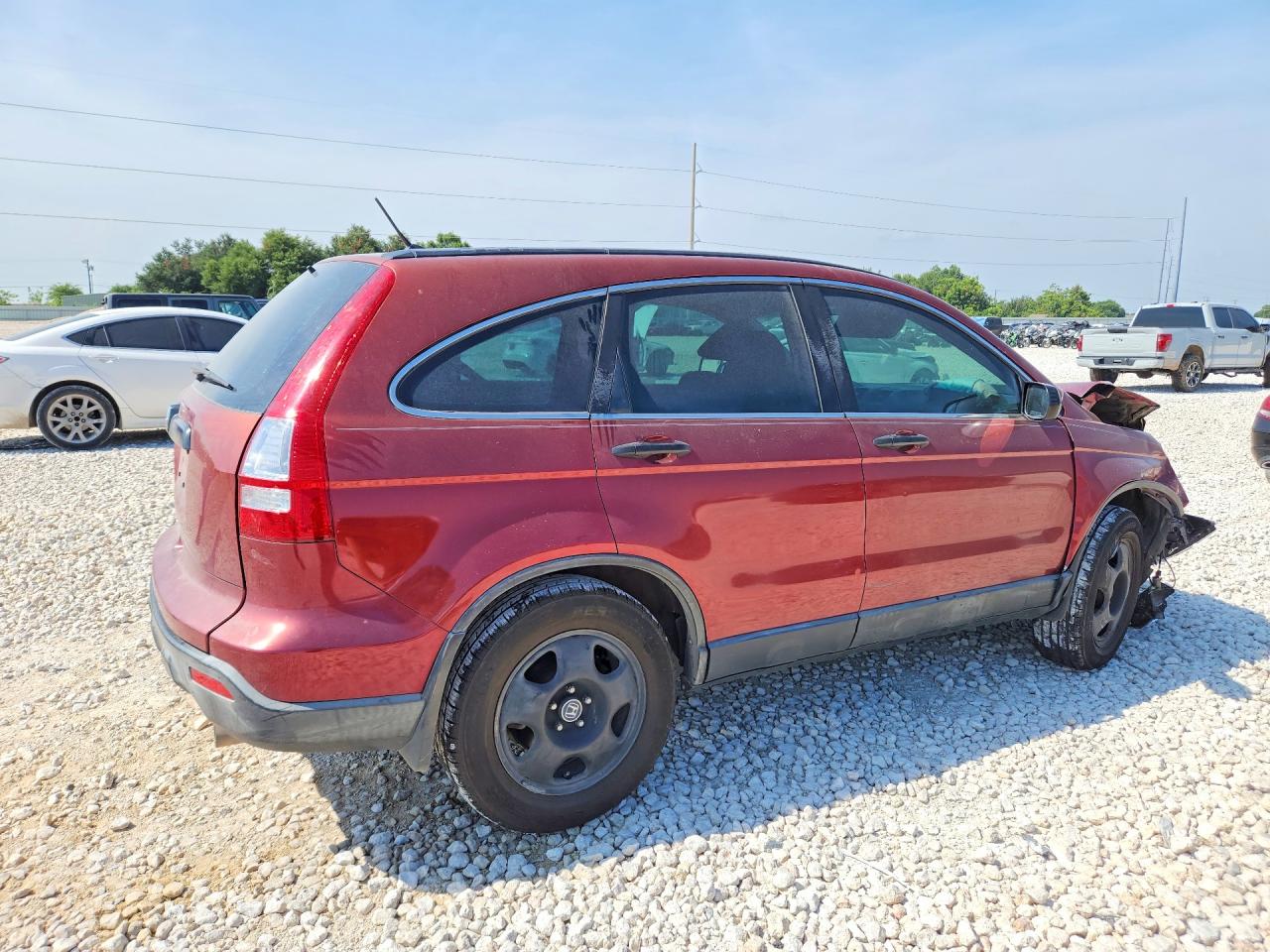 2008 Honda Cr-v Lx Red vin: JHLRE38398C007616