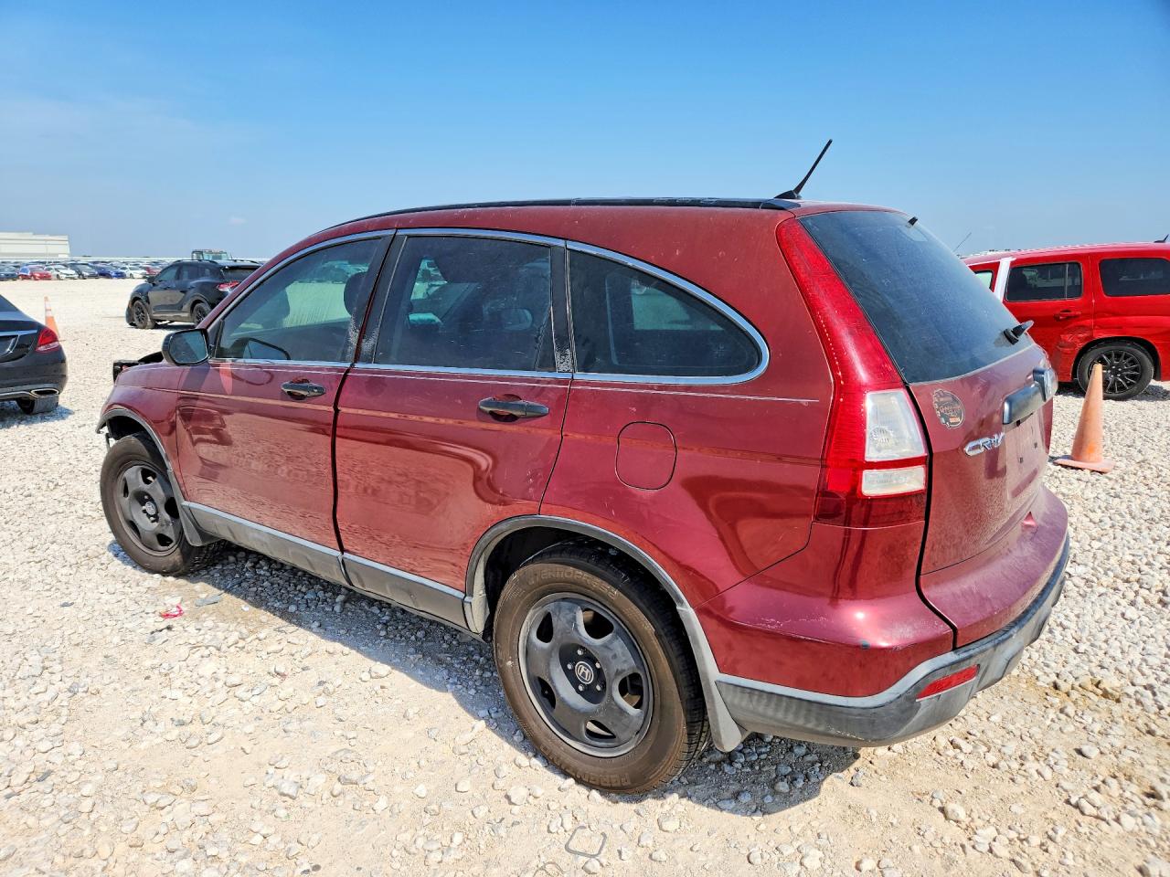 2008 Honda Cr-v Lx Red vin: JHLRE38398C007616