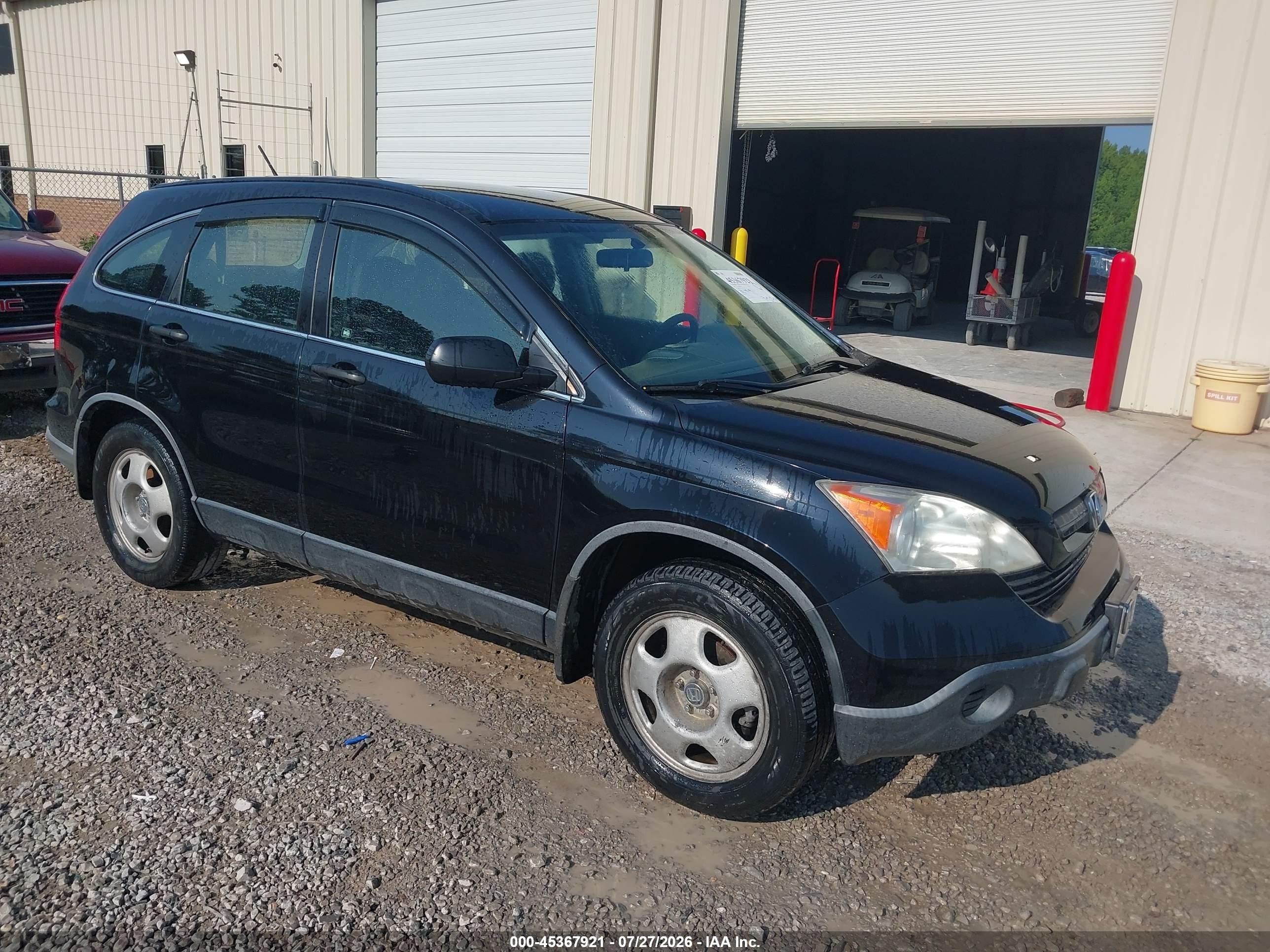 2007 Honda Cr-v Lx Black vin: JHLRE383X7C012287
