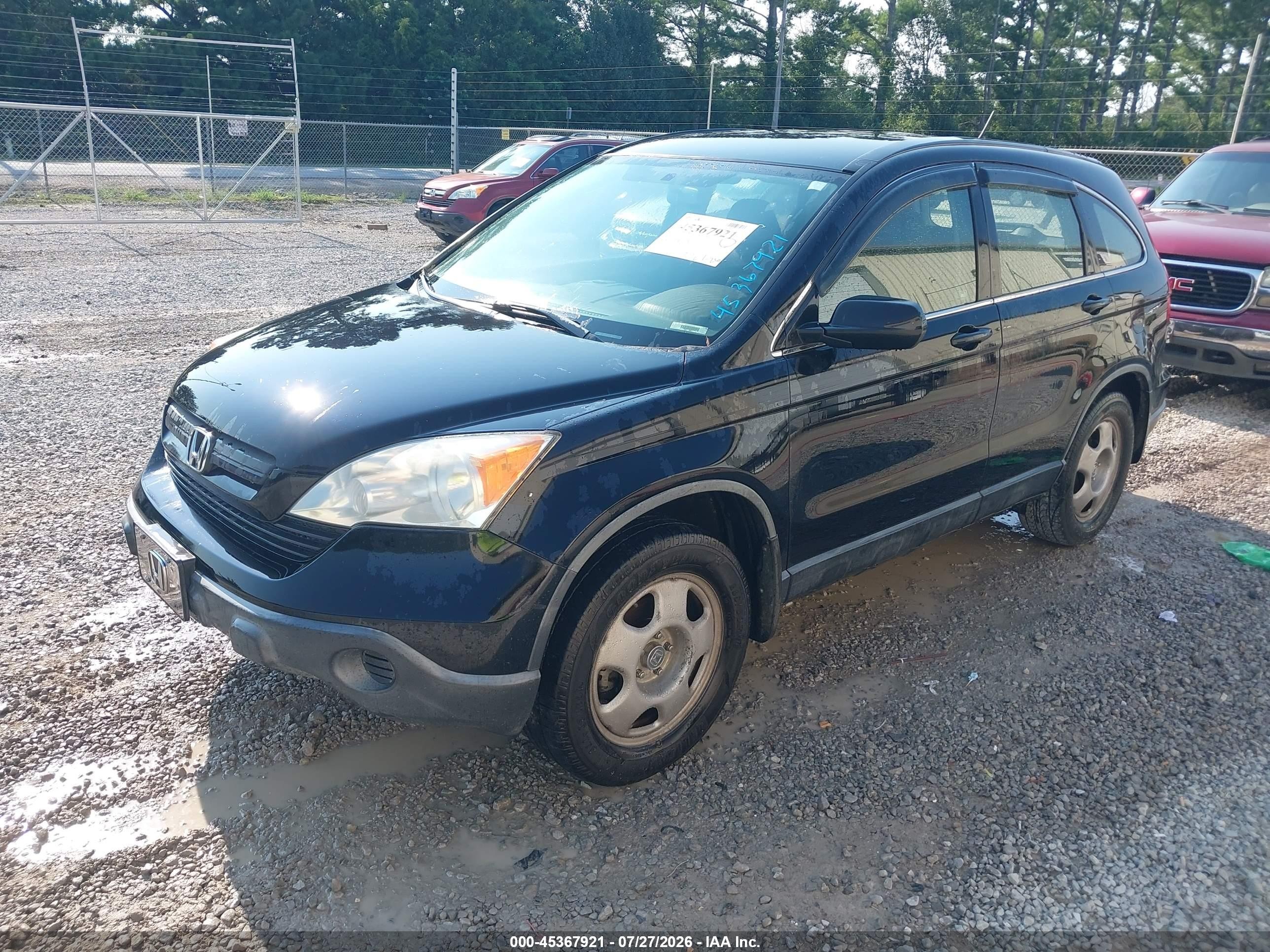 2007 Honda Cr-v Lx Черный vin: JHLRE383X7C012287