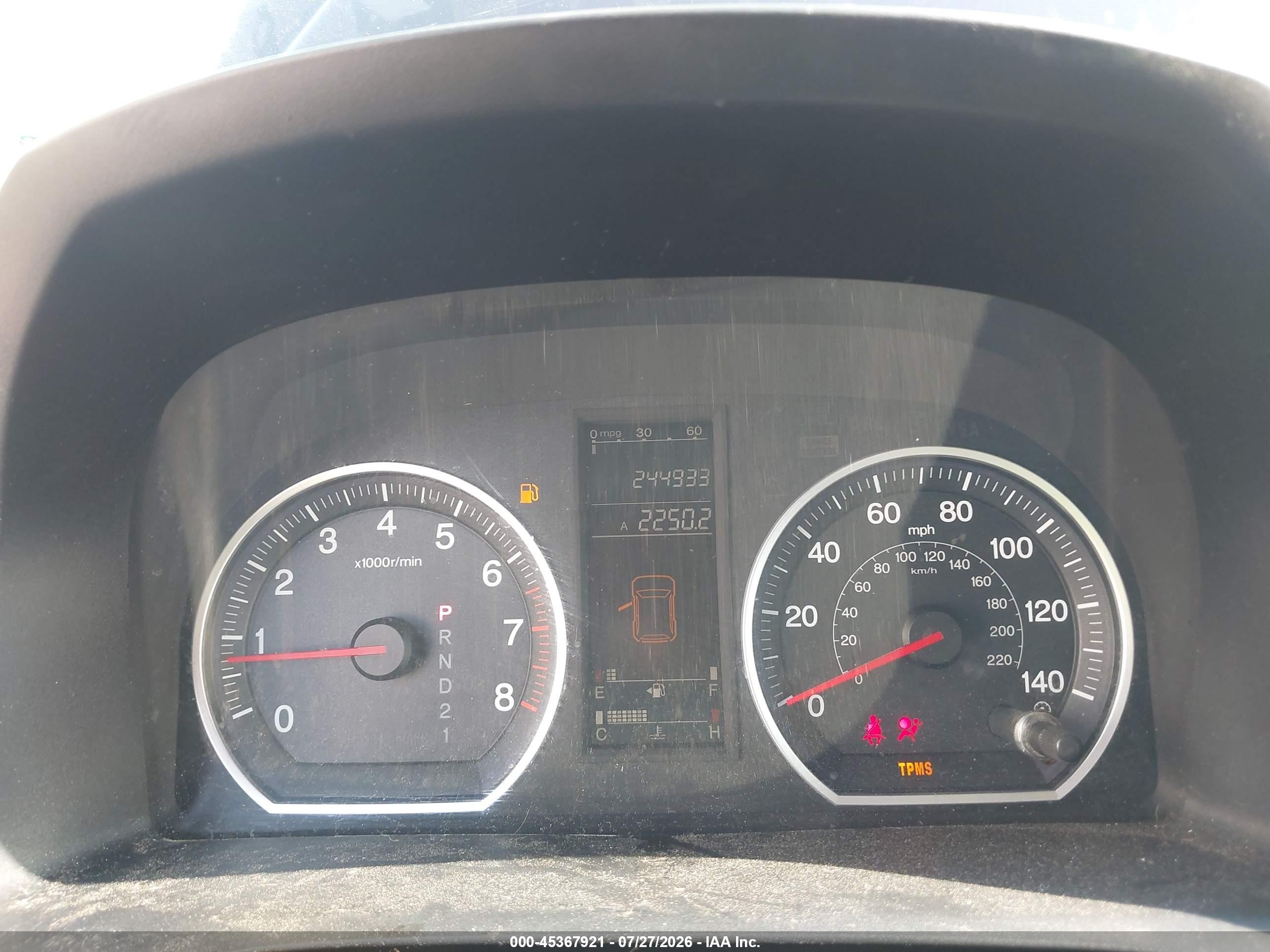 2007 Honda Cr-v Lx Черный vin: JHLRE383X7C012287