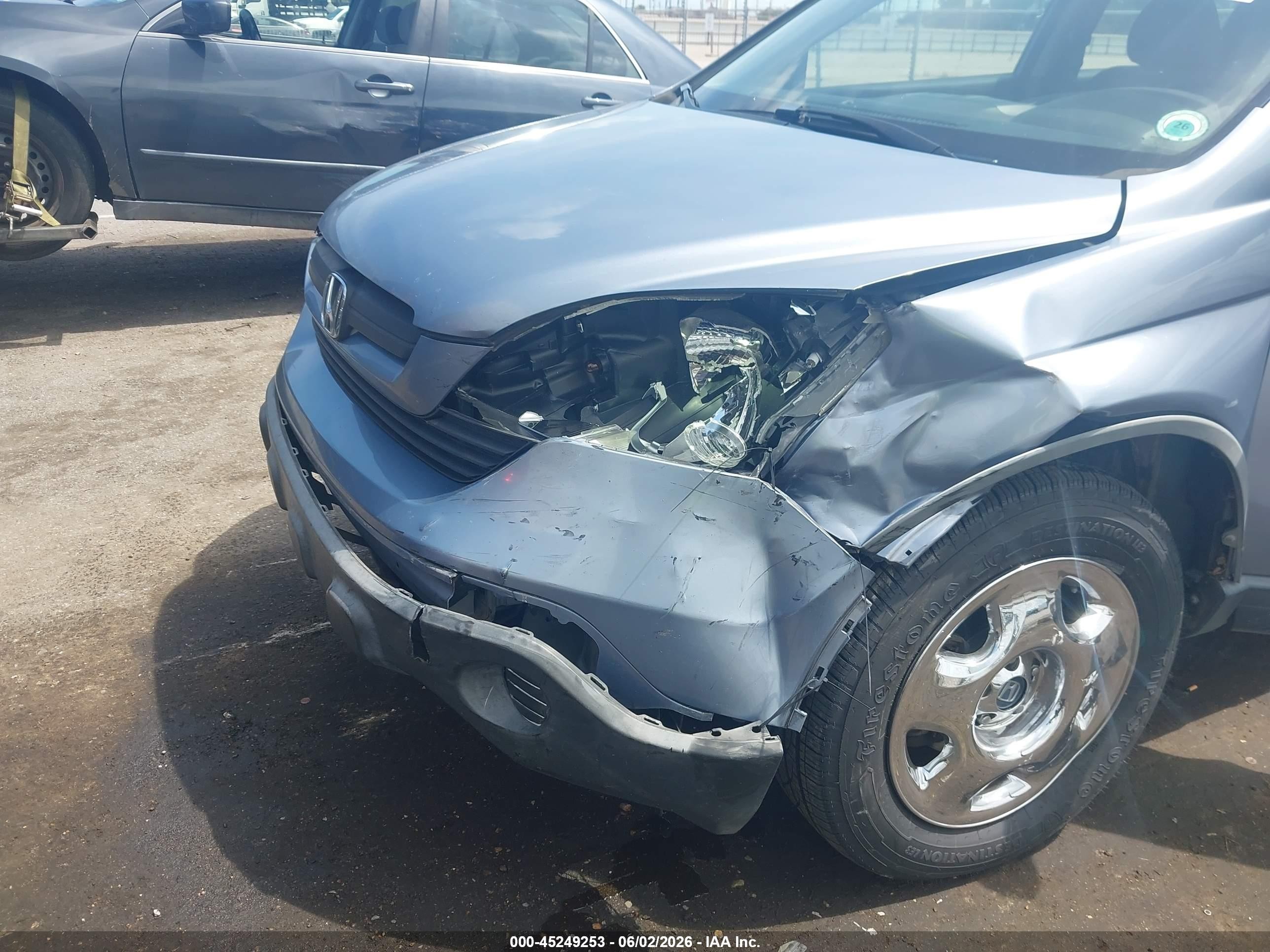 2007 Honda Cr-v Lx Light Blue vin: JHLRE383X7C012824