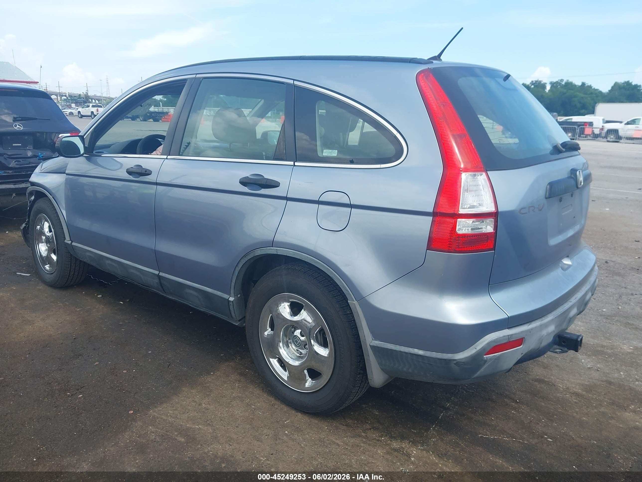 2007 Honda Cr-v Lx Light Blue vin: JHLRE383X7C012824