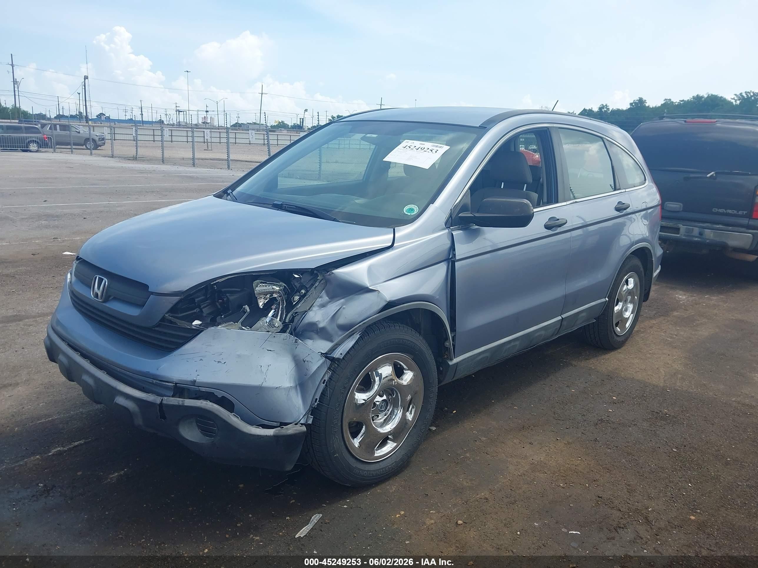 2007 Honda Cr-v Lx Light Blue vin: JHLRE383X7C012824