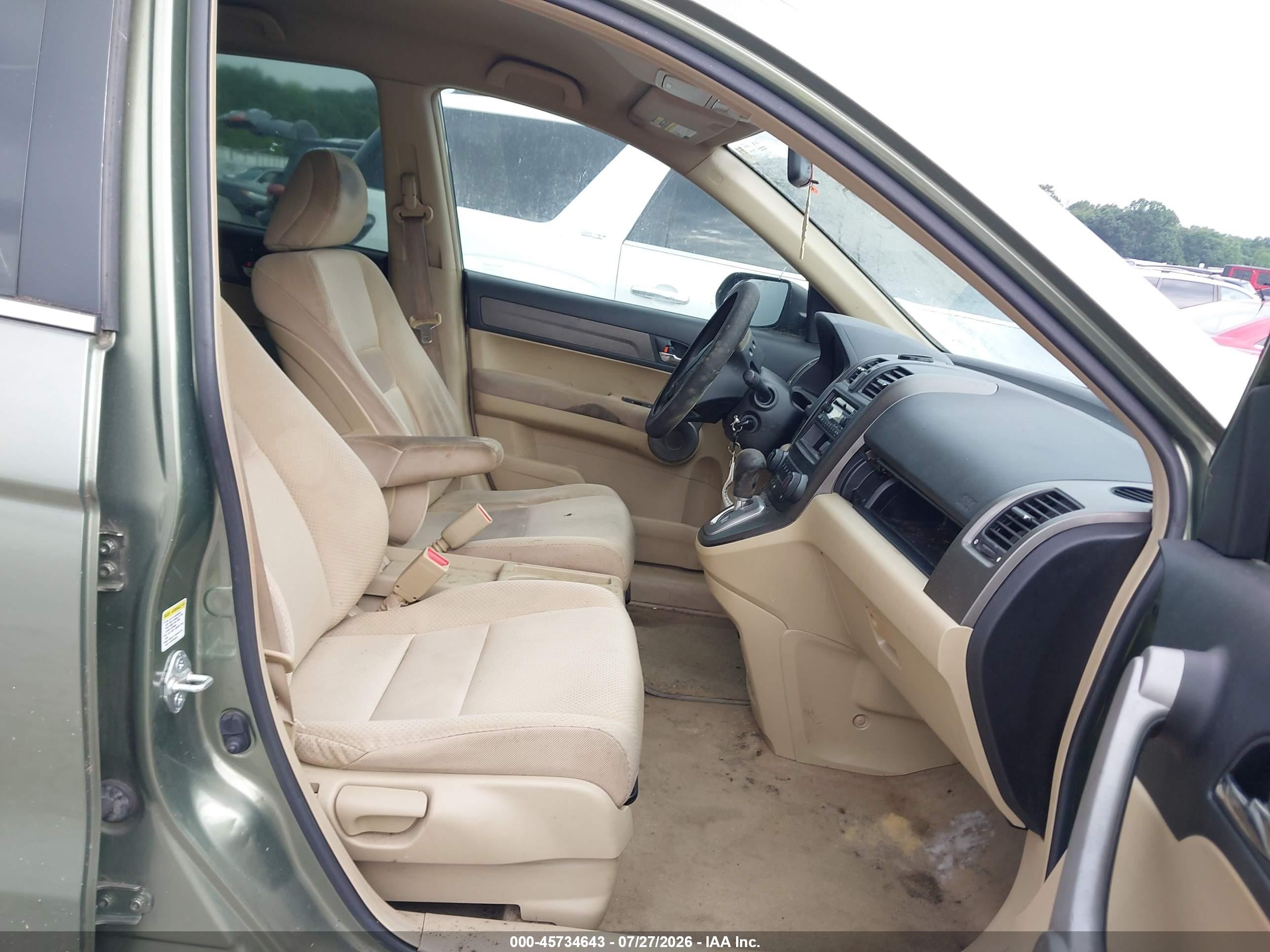 2007 Honda Cr-v Lx Green vin: JHLRE383X7C021250
