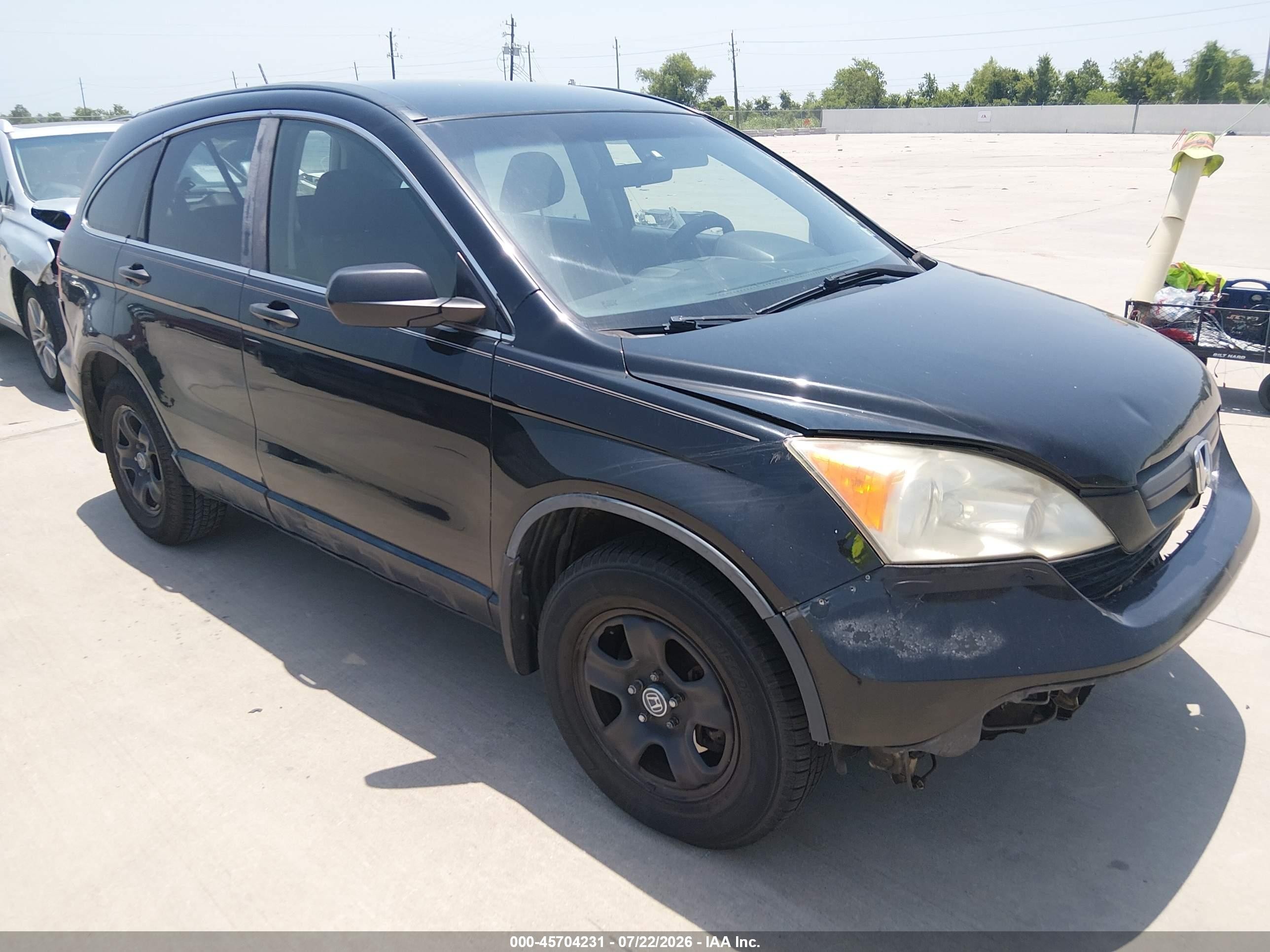 2007 Honda Cr-v Lx Black vin: JHLRE383X7C035827