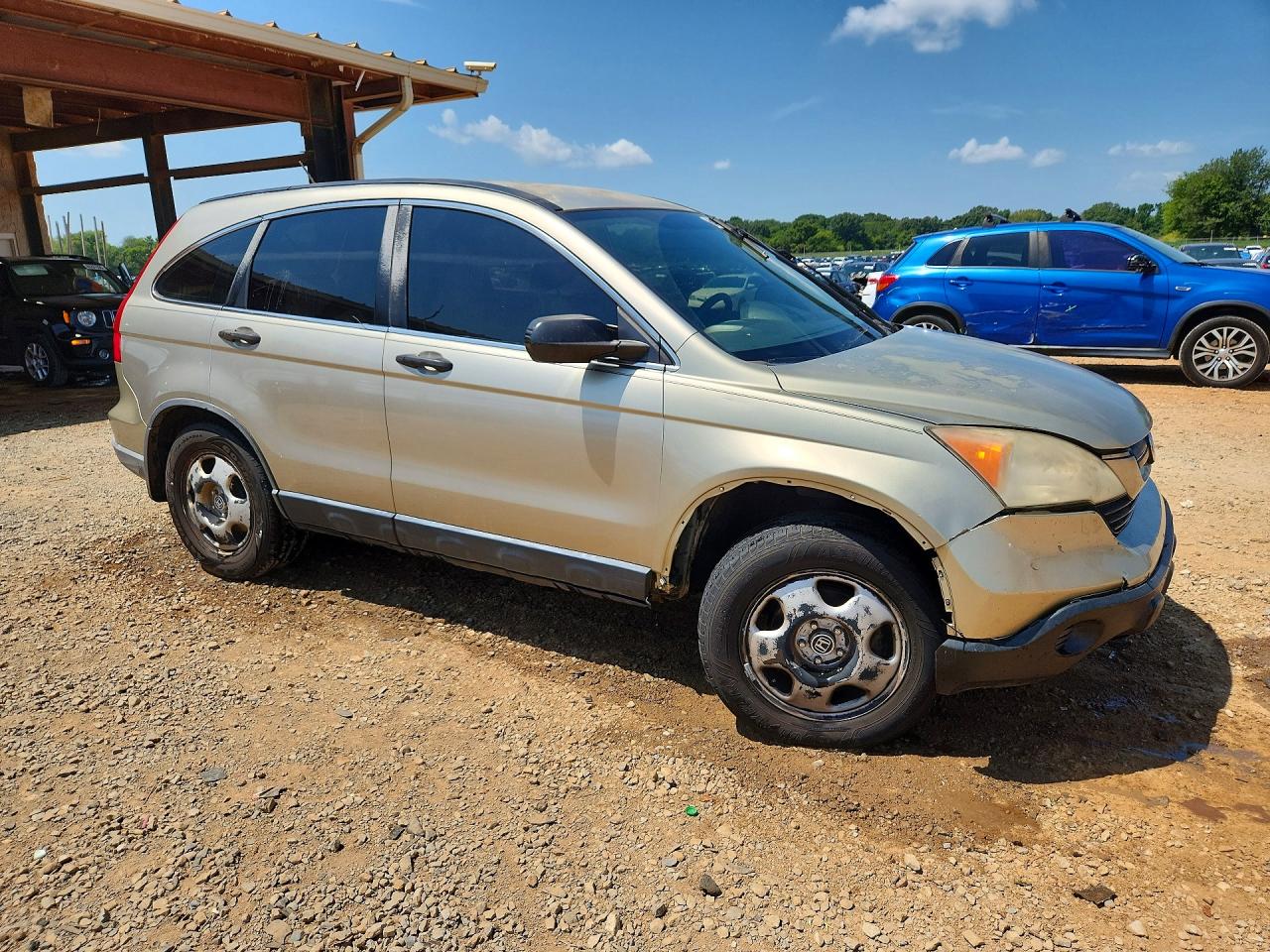 2007 Honda Cr-v Lx Tan vin: JHLRE383X7C075938