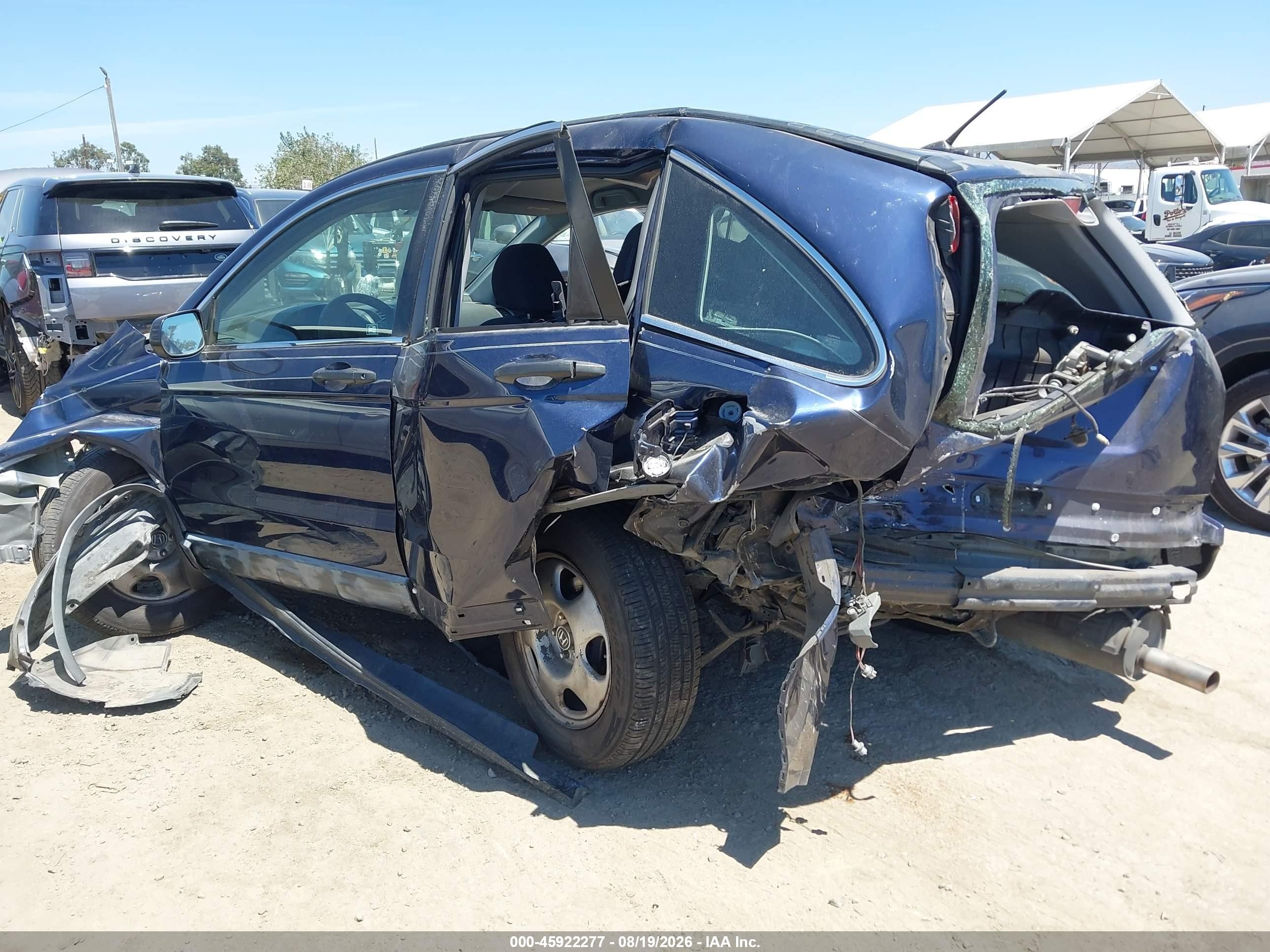 2007 Honda Cr-v Lx Dark Blue vin: JHLRE383X7C077558
