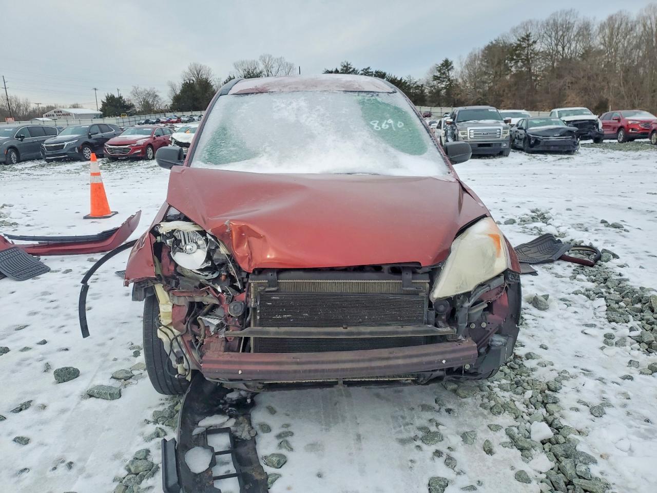 2008 Honda Cr-v Lx Красный vin: JHLRE383X8C018690