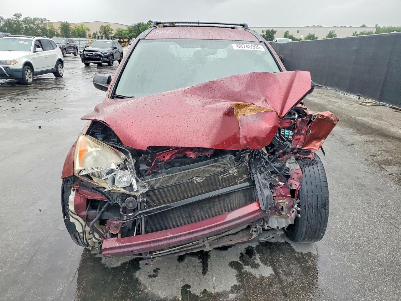 2008 Honda Cr-v Exl Burgundy vin: JHLRE383X8C026322