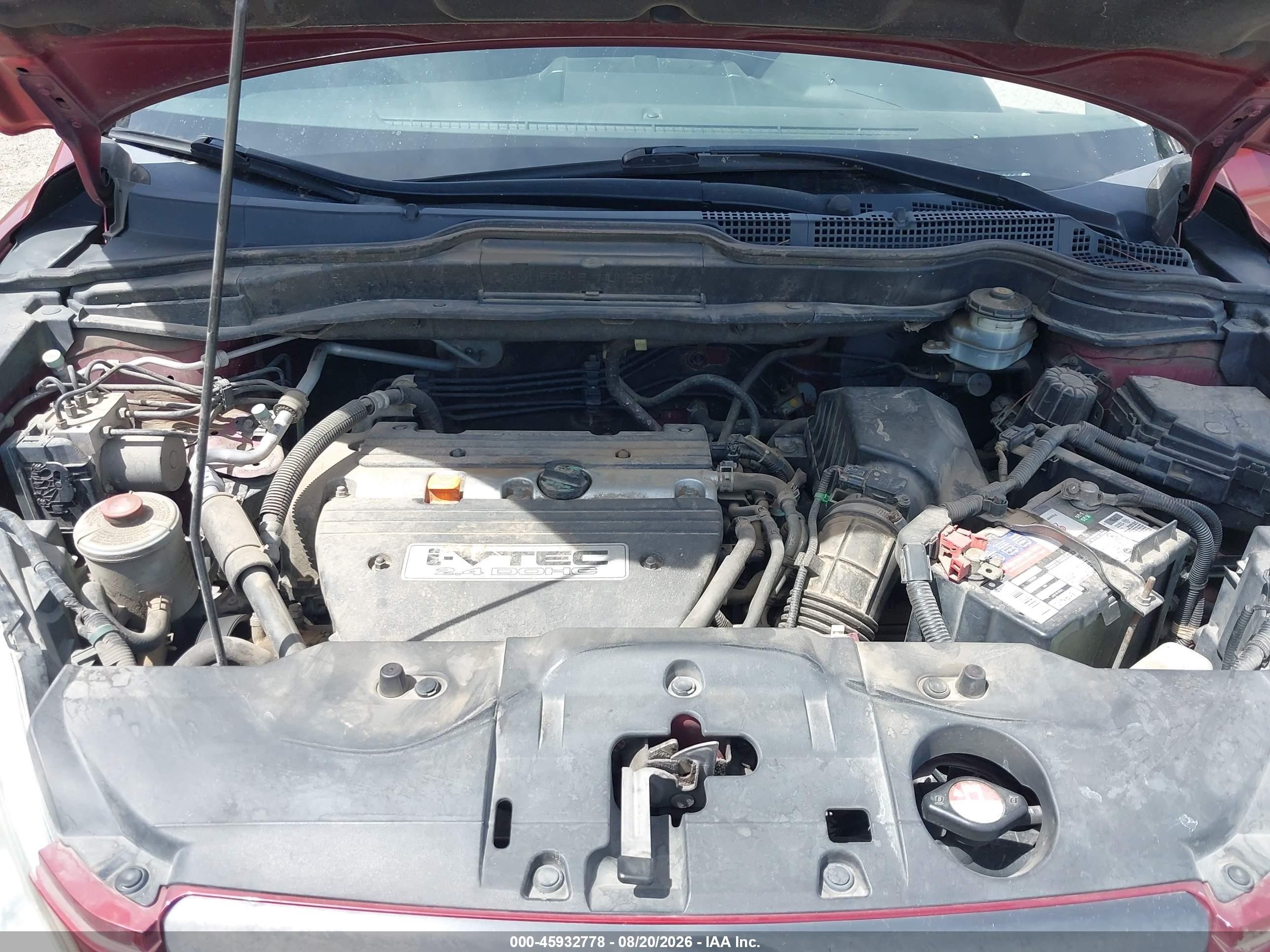 2008 Honda Cr-v Lx Burgundy vin: JHLRE383X8C038342