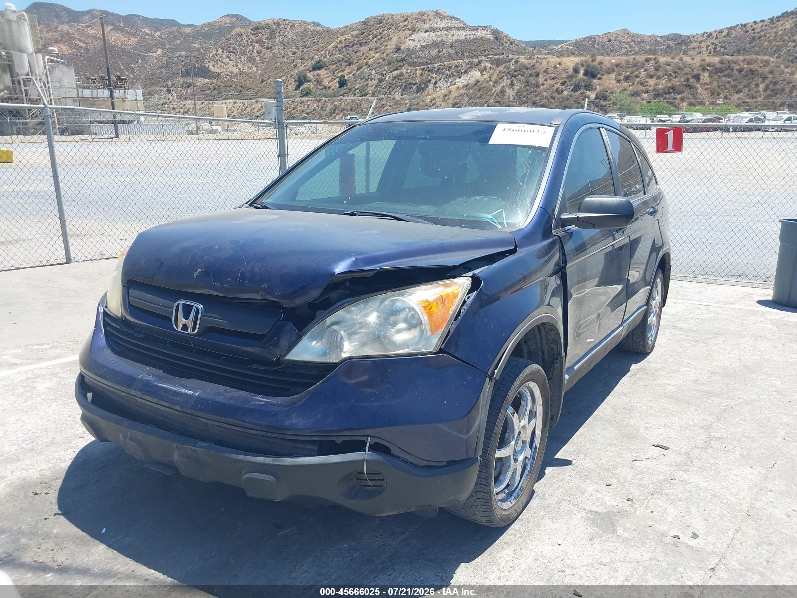 2008 Honda Cr-v Lx Dark Blue vin: JHLRE383X8C039426