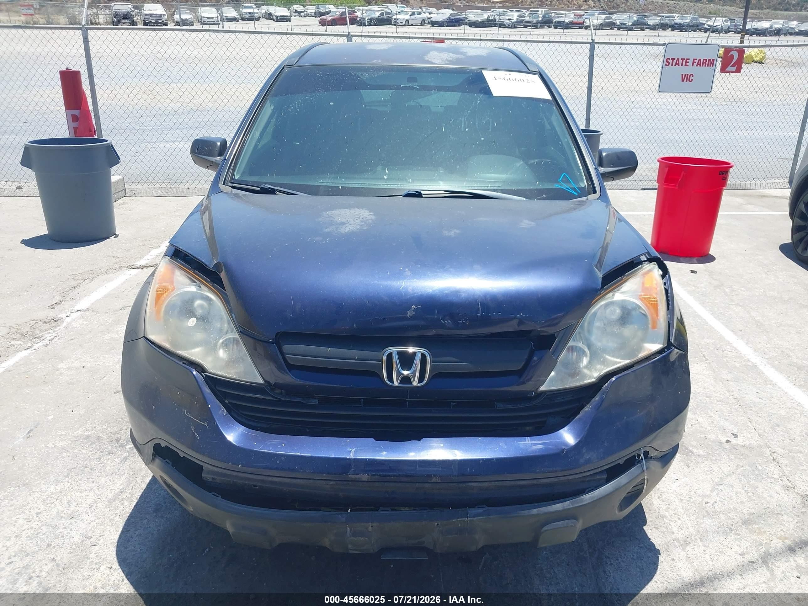2008 Honda Cr-v Lx Dark Blue vin: JHLRE383X8C039426