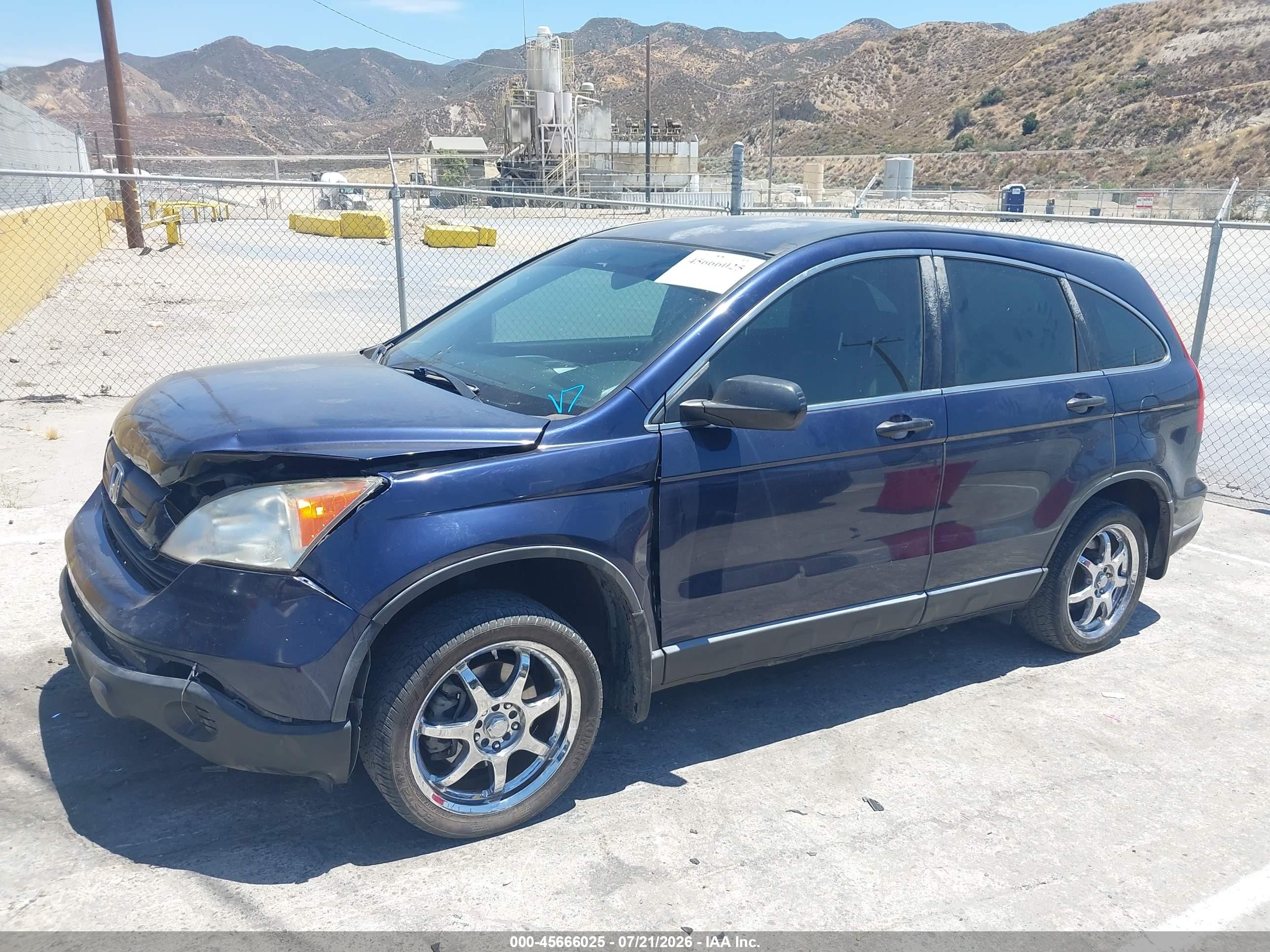 2008 Honda Cr-v Lx Dark Blue vin: JHLRE383X8C039426