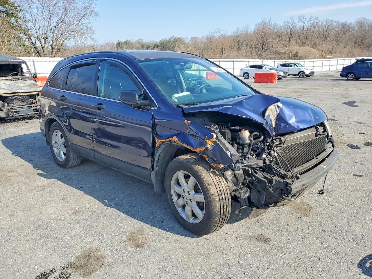 2007 Honda Cr-v Ex Blue vin: JHLRE38507C017127