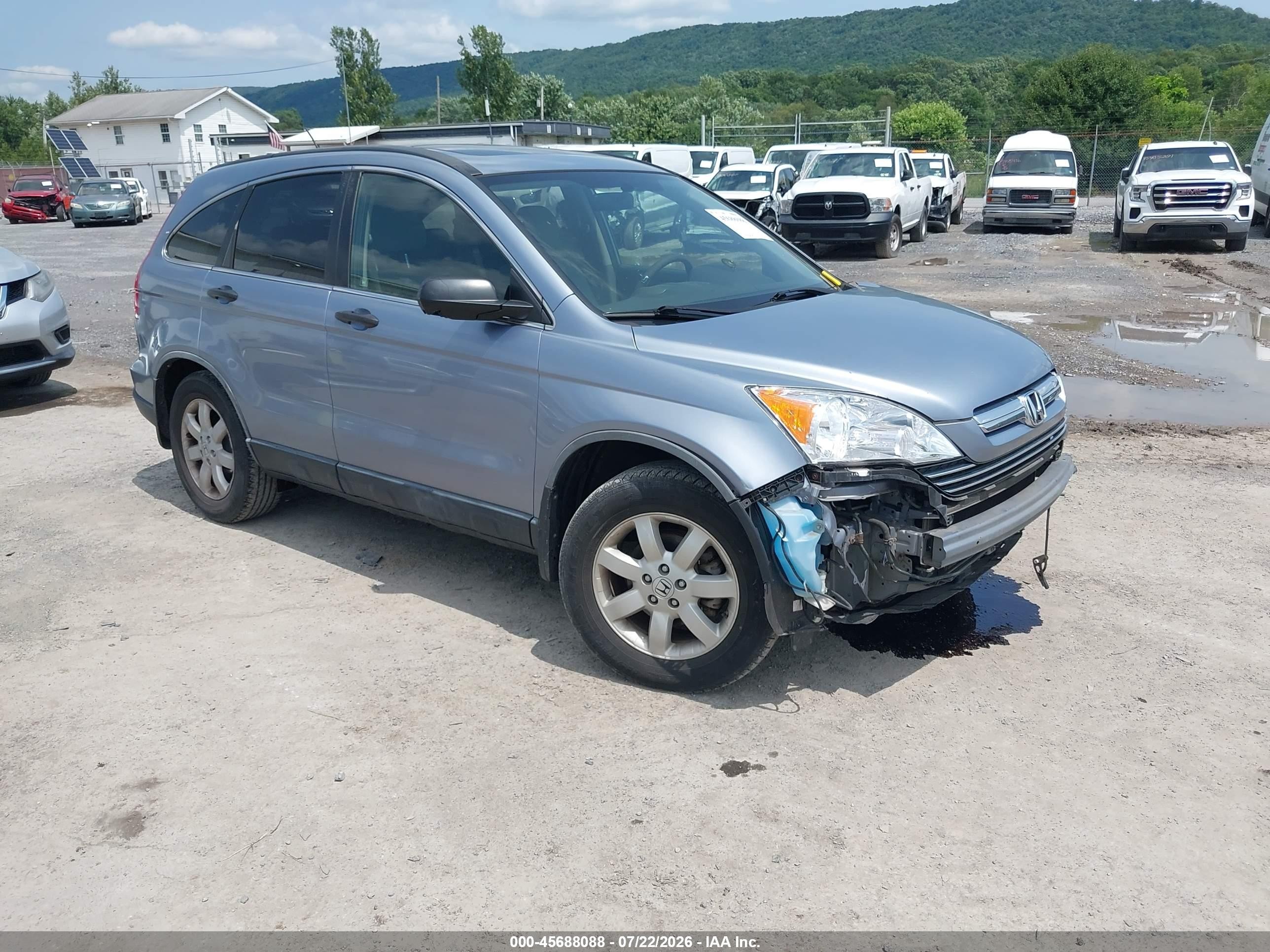 2007 Honda Cr-v Ex Light Blue vin: JHLRE38517C014348
