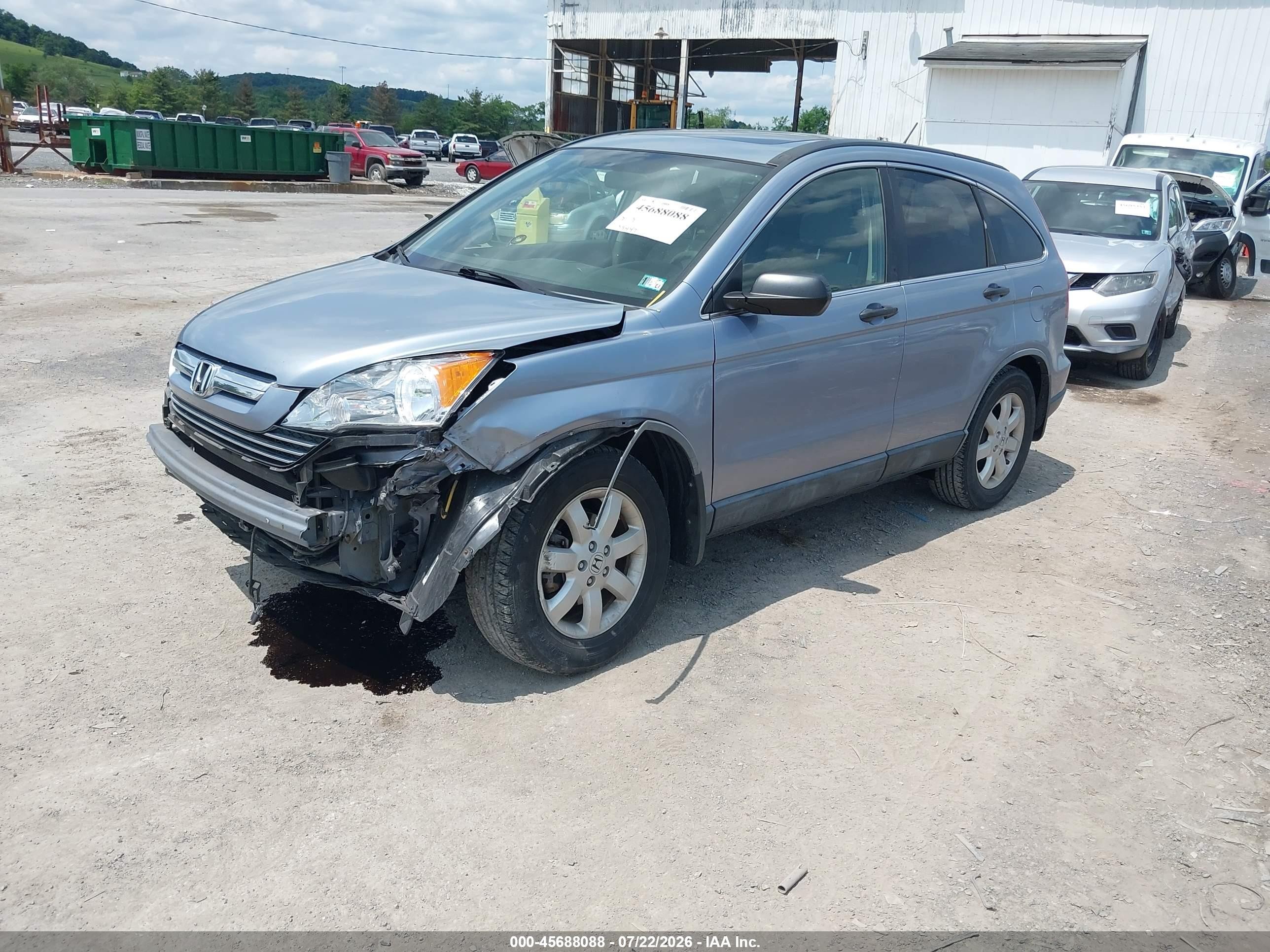 2007 Honda Cr-v Ex Light Blue vin: JHLRE38517C014348