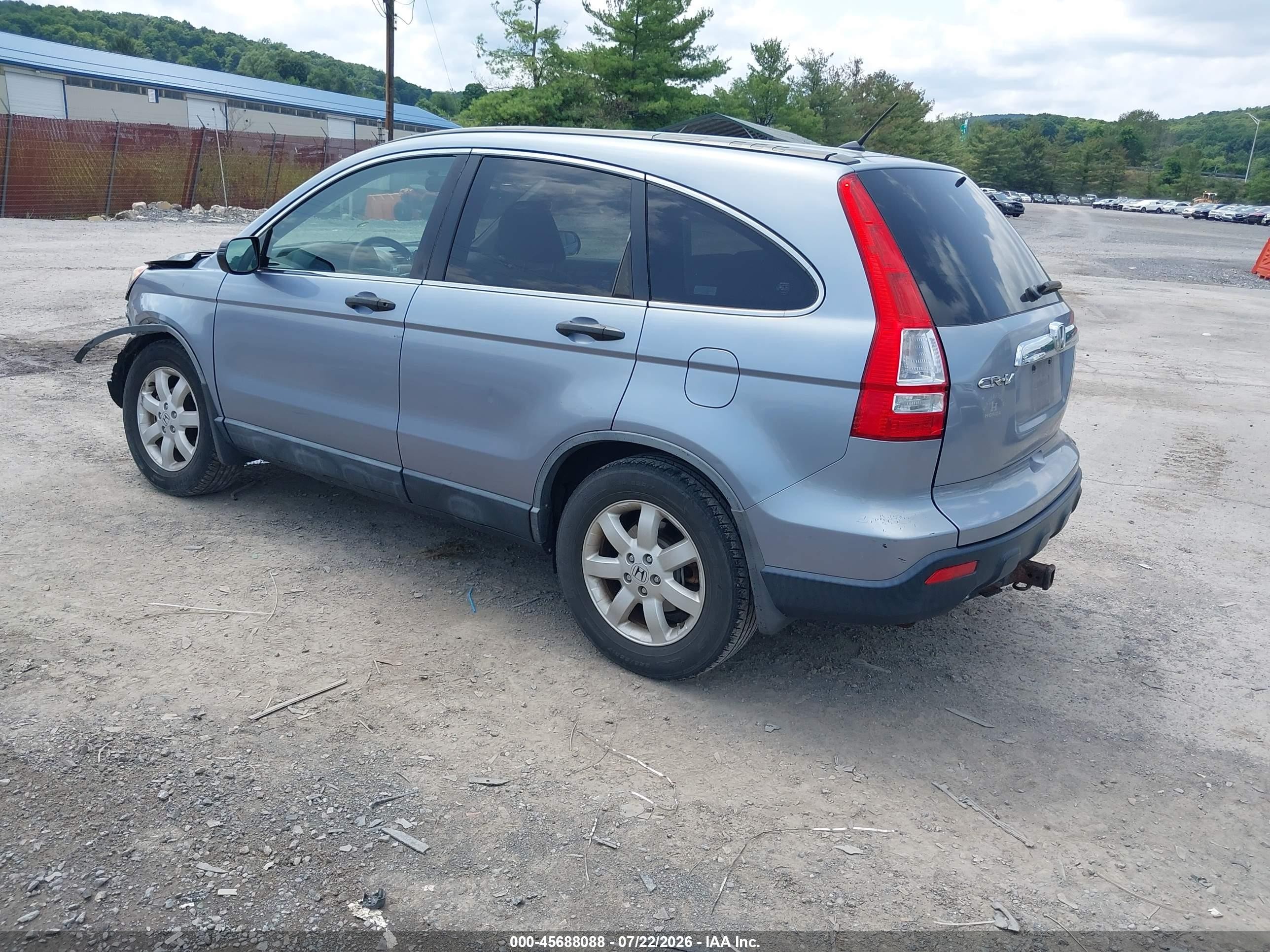 2007 Honda Cr-v Ex Light Blue vin: JHLRE38517C014348