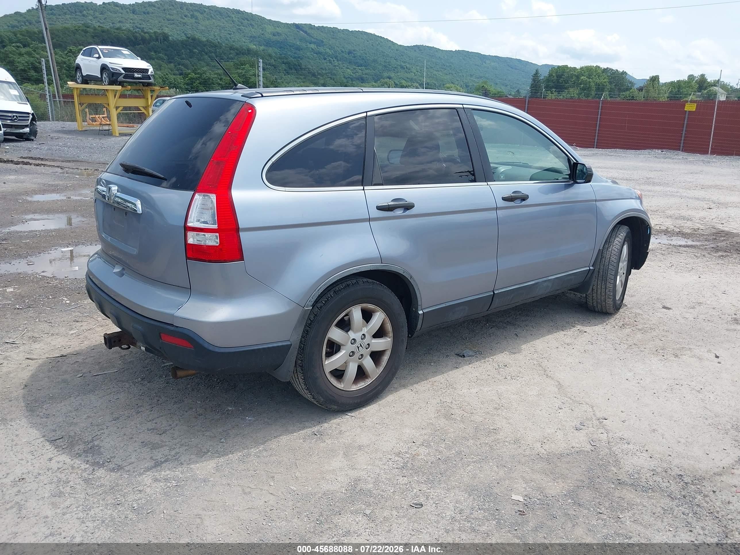 2007 Honda Cr-v Ex Light Blue vin: JHLRE38517C014348