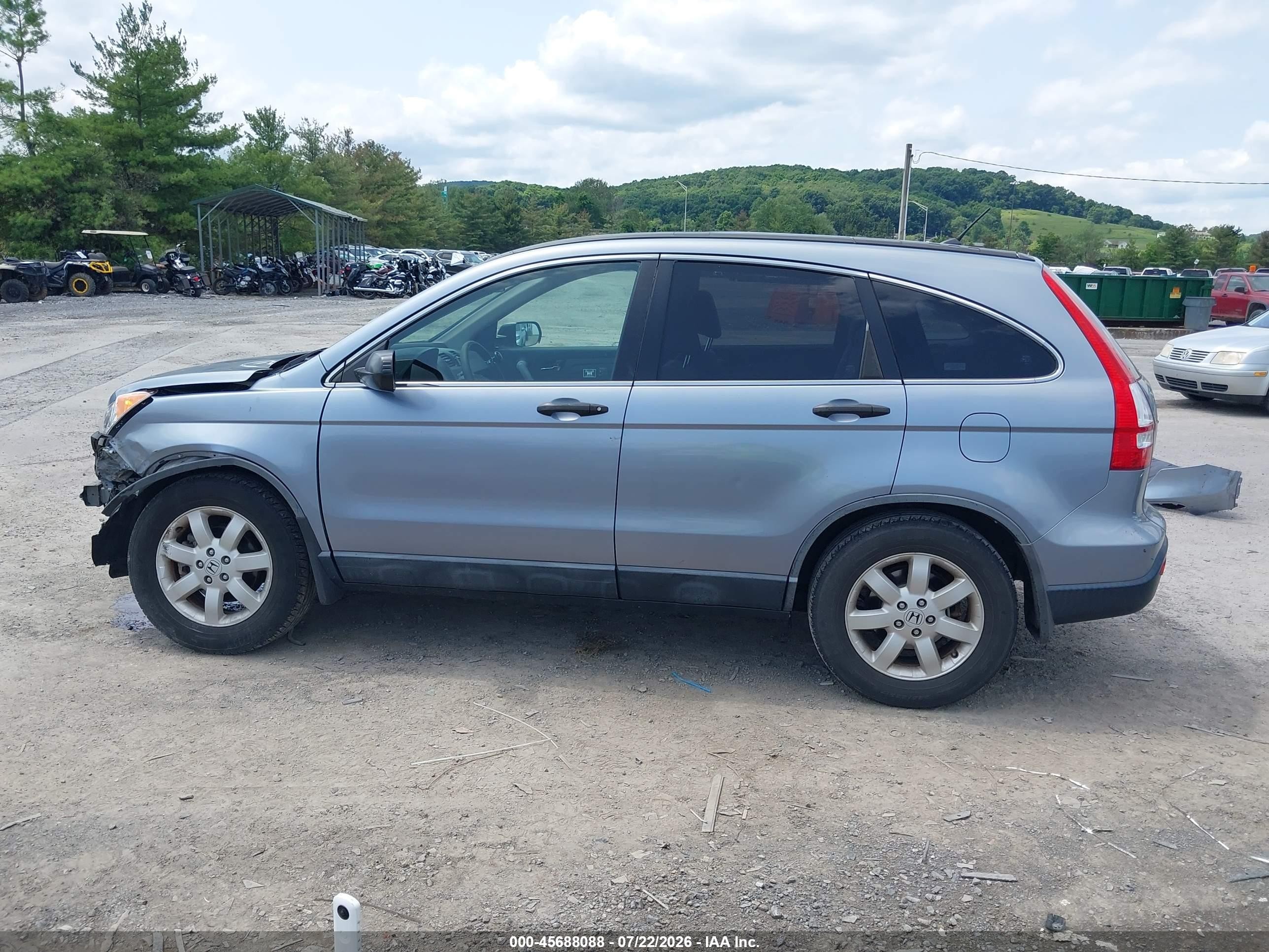 2007 Honda Cr-v Ex Light Blue vin: JHLRE38517C014348