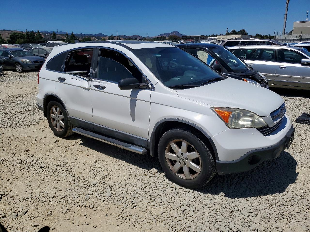2007 Honda Cr-v Ex White vin: JHLRE38517C019923