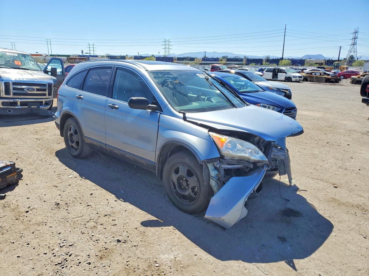2007 Honda Cr-v Ex Blue vin: JHLRE38517C038746