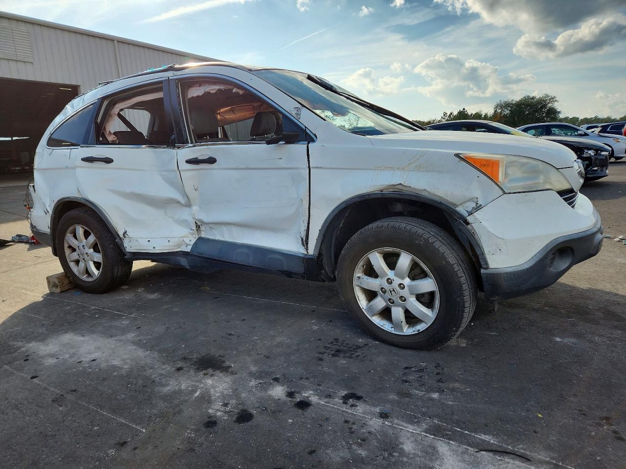 2007 Honda Cr-v Ex Белый vin: JHLRE38517C059886