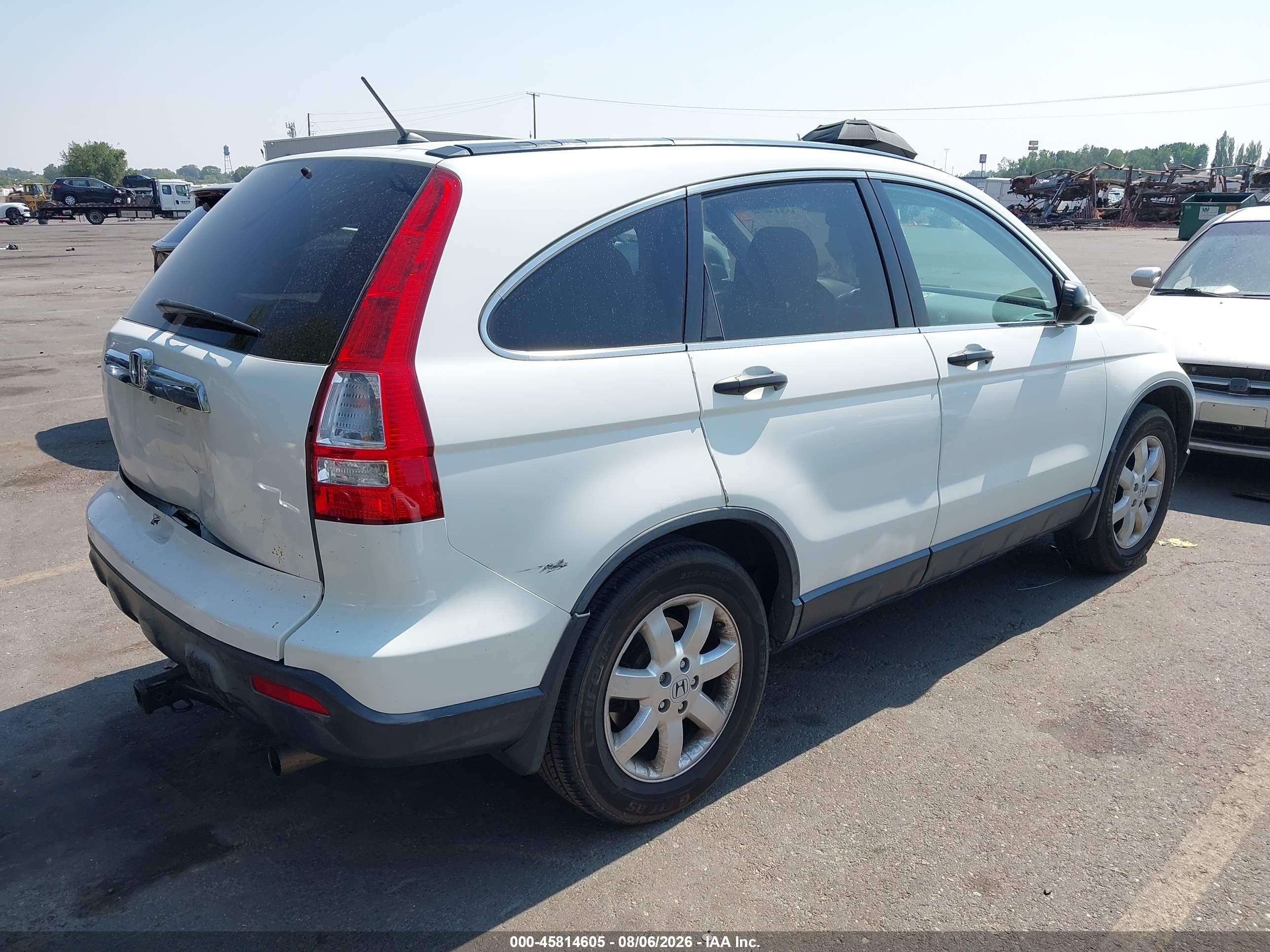 2007 Honda Cr-v Ex White vin: JHLRE38517C071228