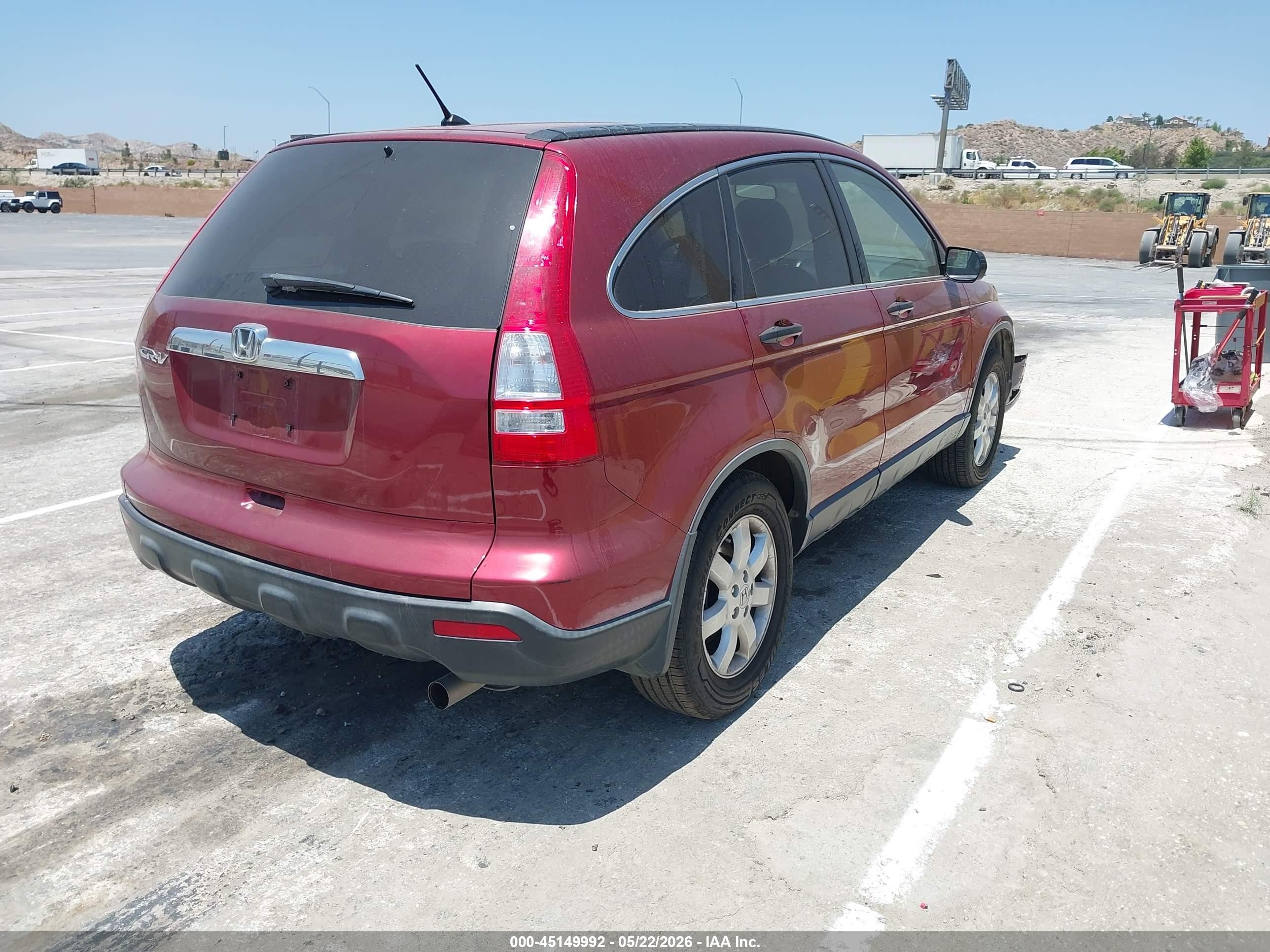 2008 Honda Cr-v Ex Red vin: JHLRE38518C046055