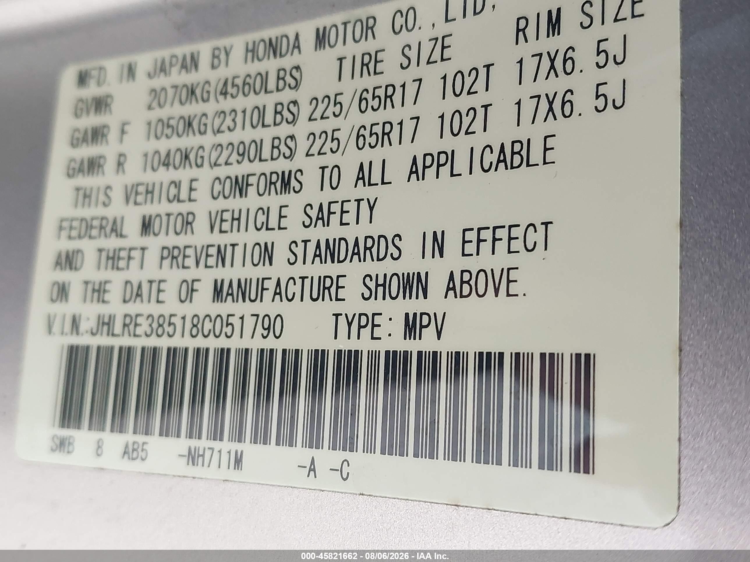 2008 Honda Cr-v Ex Silver vin: JHLRE38518C051790