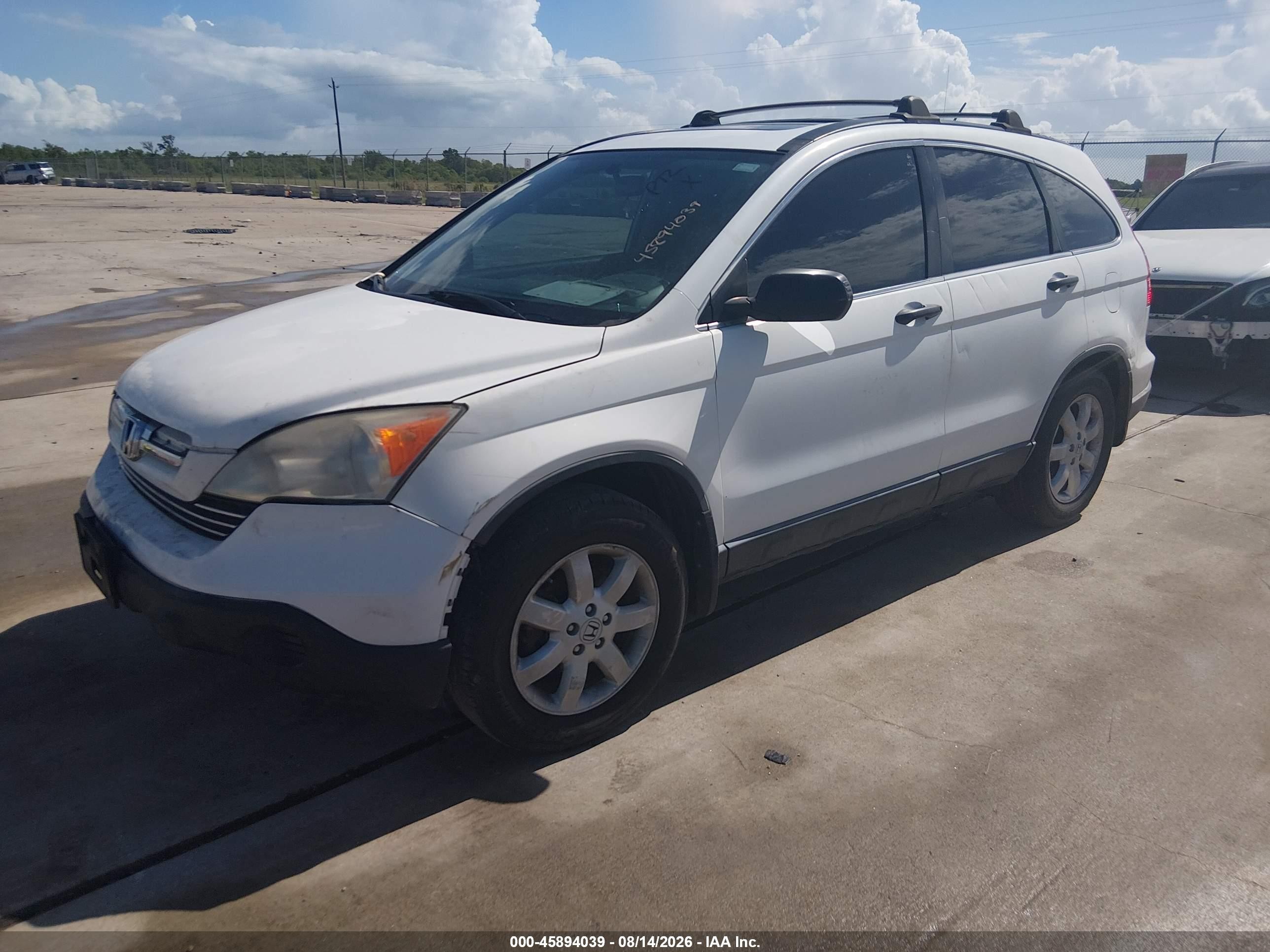 2007 Honda Cr-v Ex White vin: JHLRE38527C006680