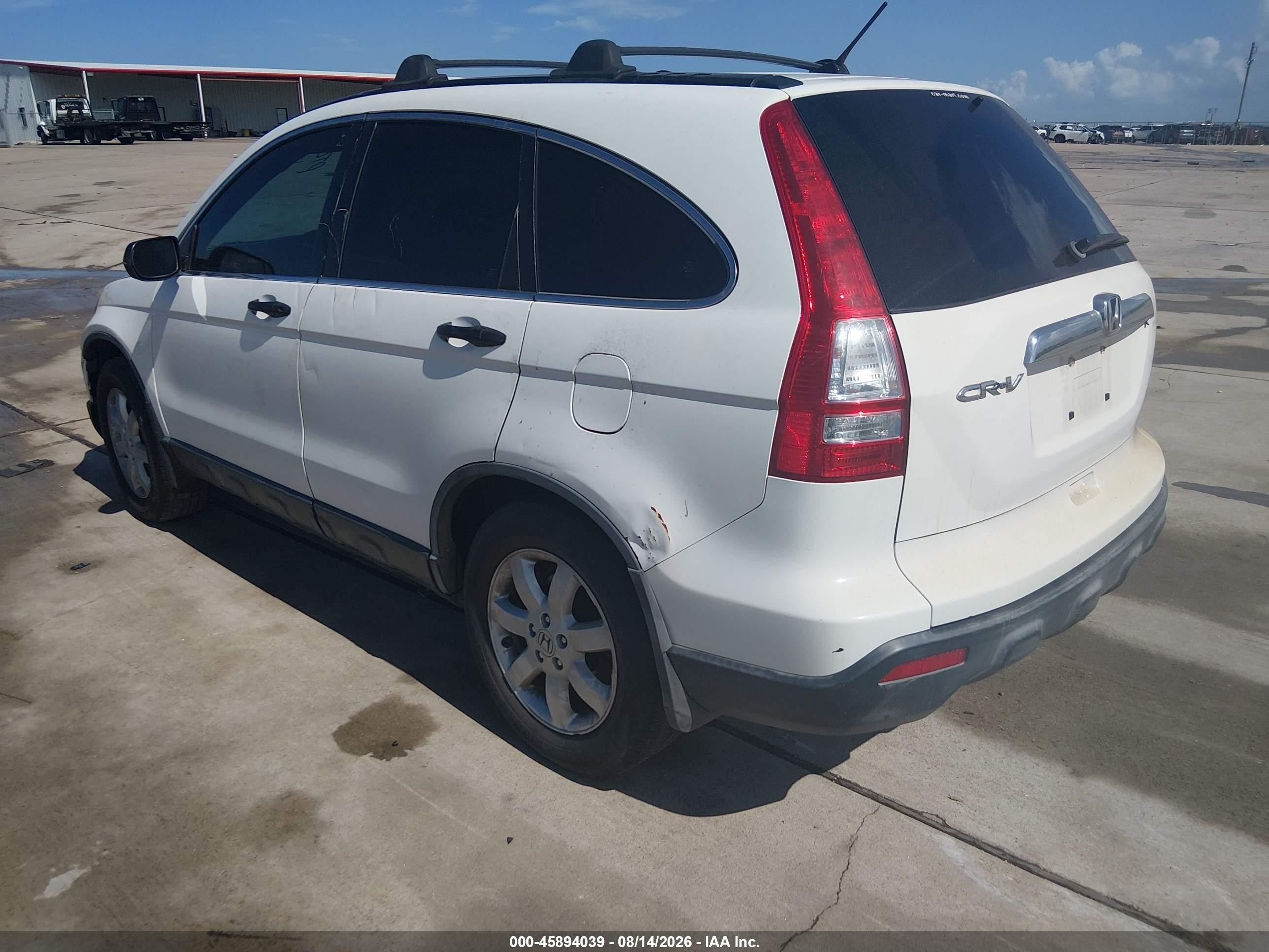 2007 Honda Cr-v Ex White vin: JHLRE38527C006680