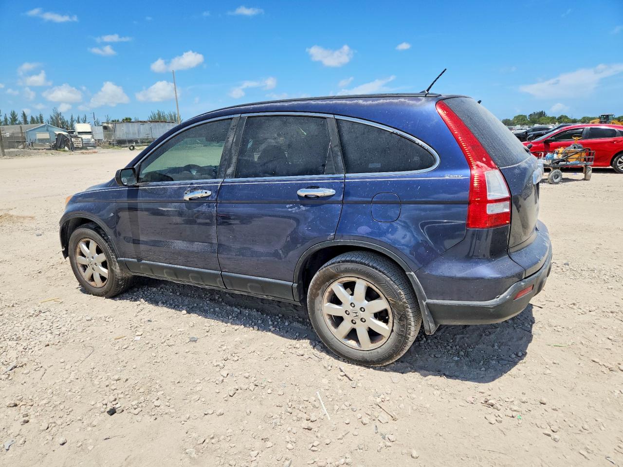 2007 Honda Cr-v Ex Blue vin: JHLRE38527C015153