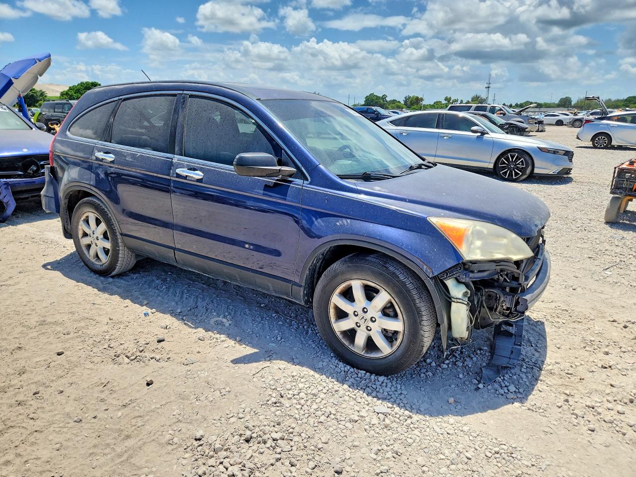 2007 Honda Cr-v Ex Blue vin: JHLRE38527C015153