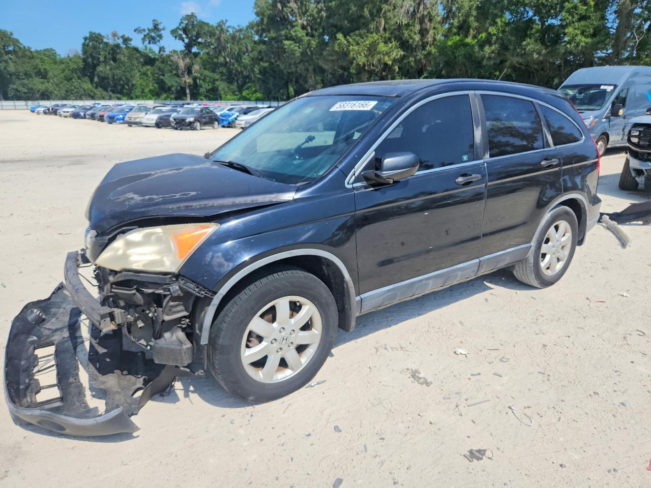 2007 Honda Cr-v Ex Black vin: JHLRE38527C046998