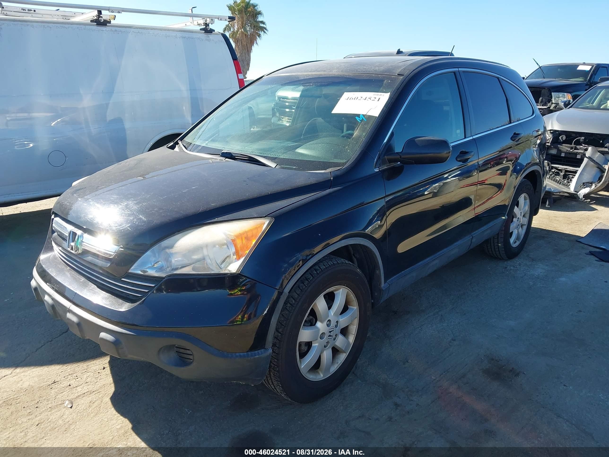 2007 Honda Cr-v Ex Black vin: JHLRE38527C048153