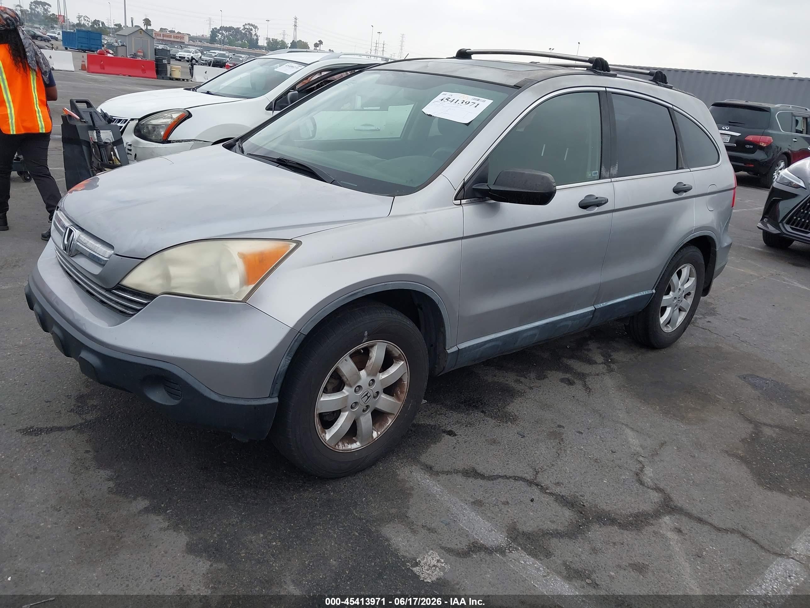 2008 Honda Cr-v Ex Silver vin: JHLRE38528C022850
