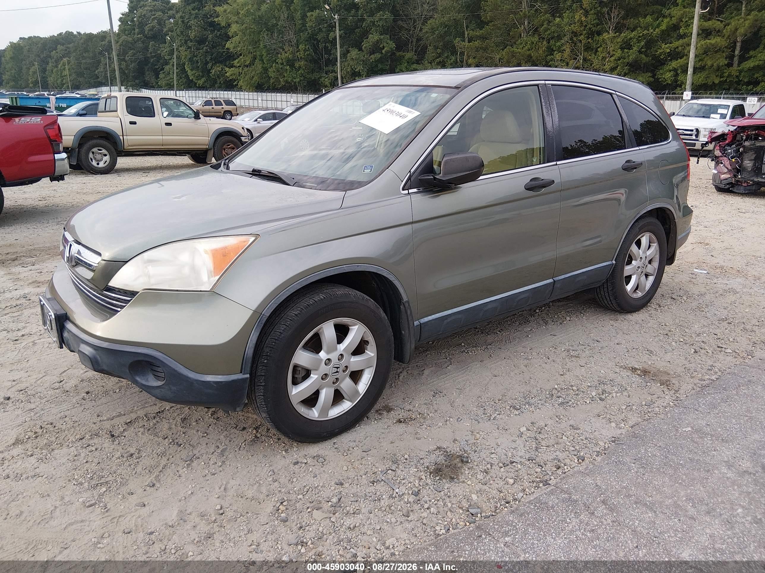 2008 Honda Cr-v Ex Green vin: JHLRE38528C047120