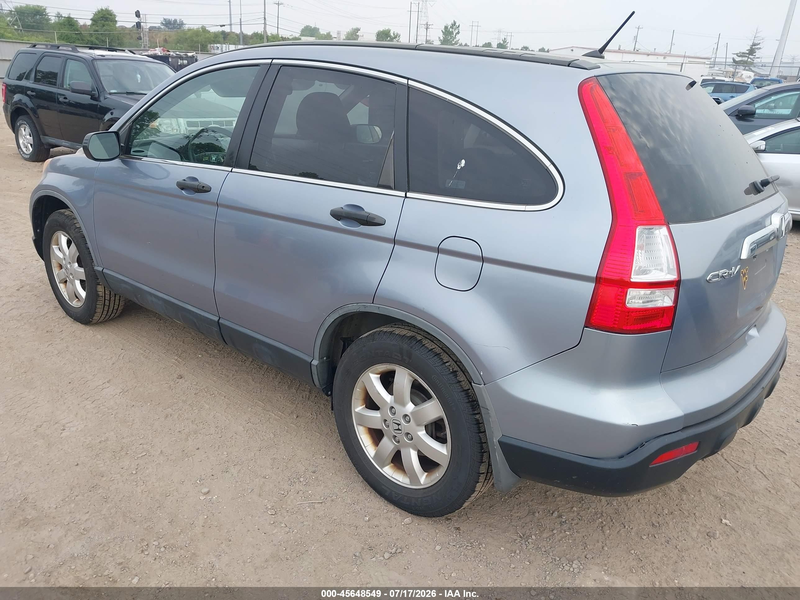 2007 Honda Cr-v Ex Blue vin: JHLRE38537C009247