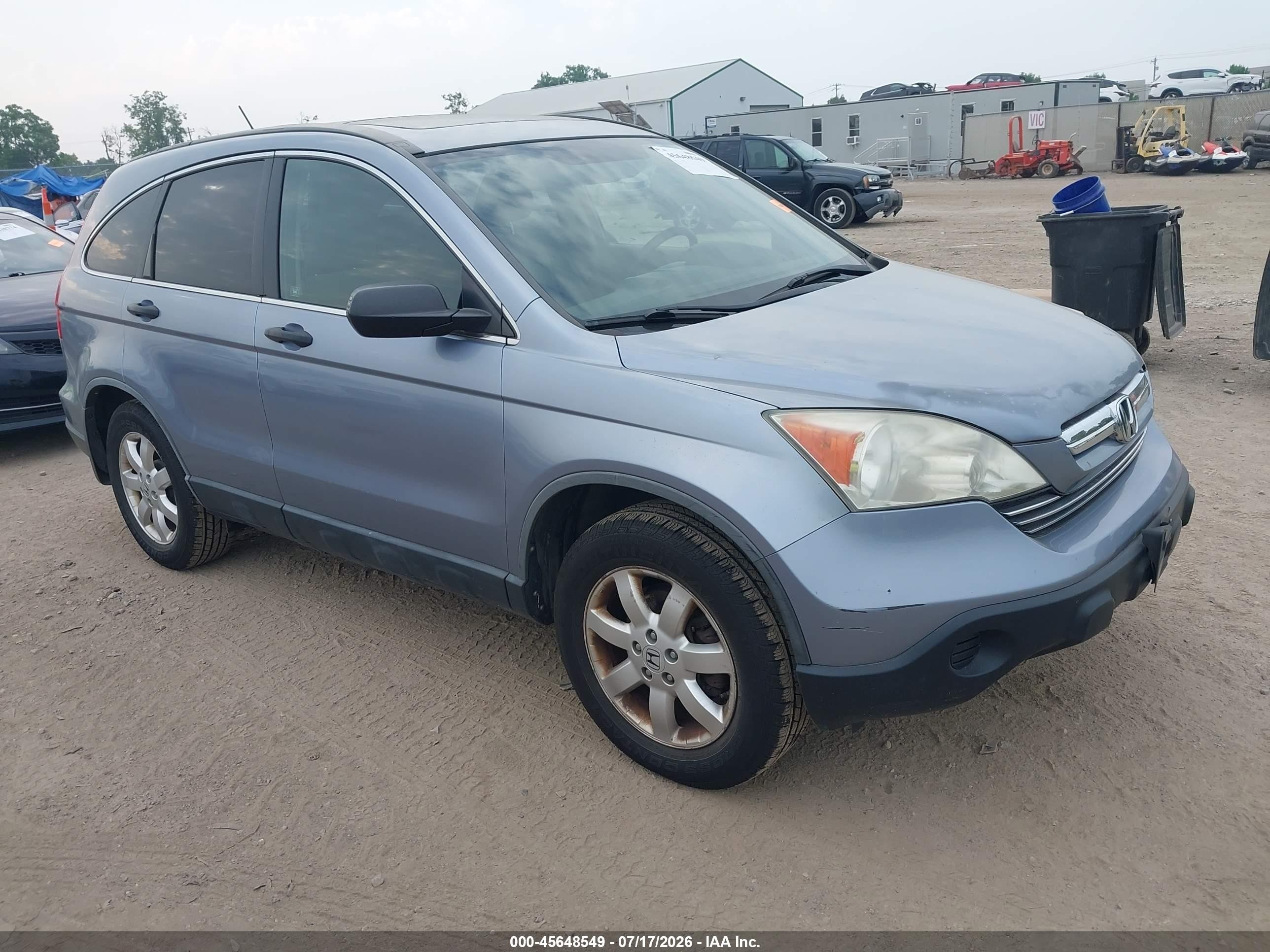 2007 Honda Cr-v Ex Blue vin: JHLRE38537C009247