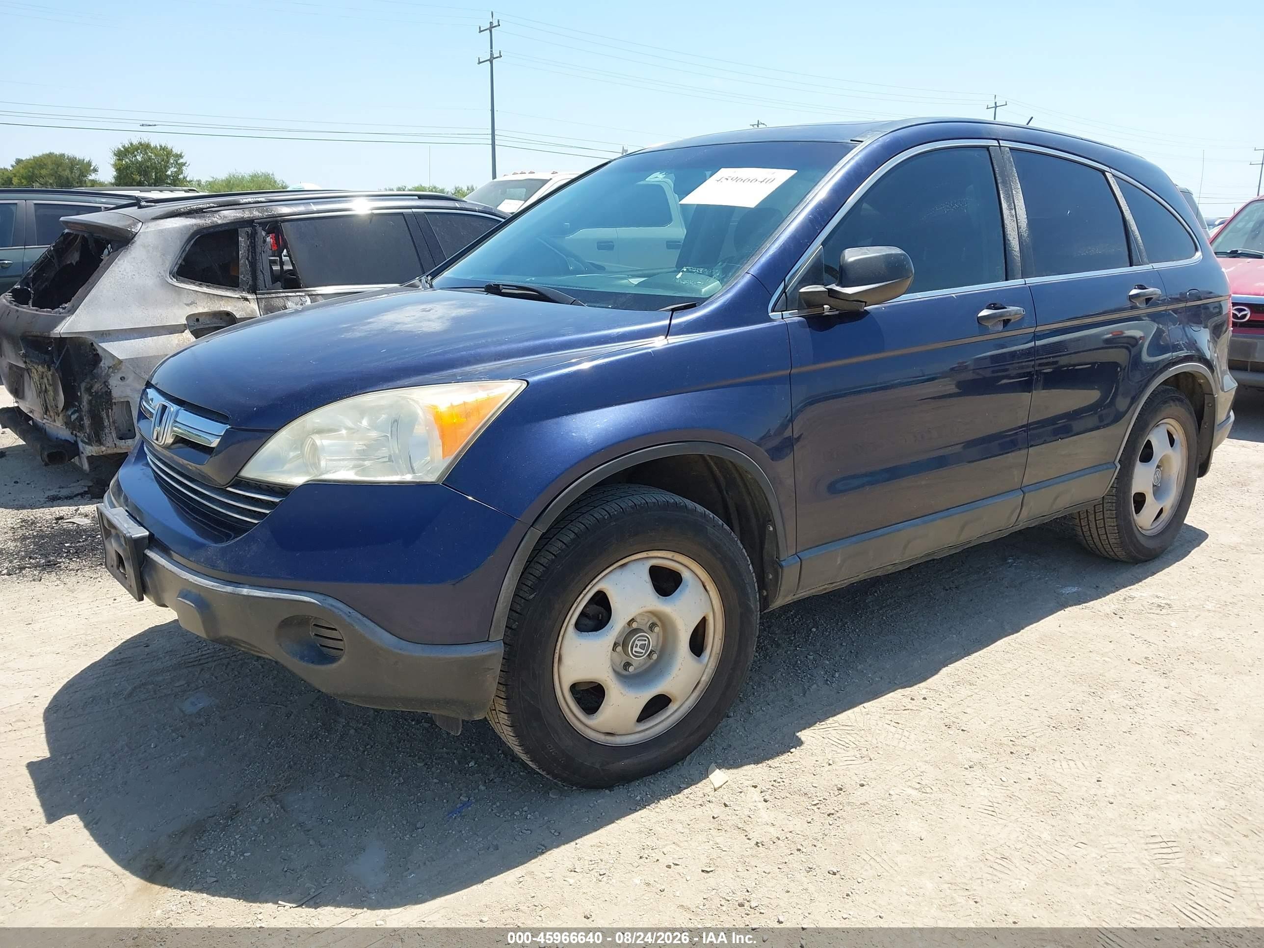 2007 Honda Cr-v Ex Blue vin: JHLRE38537C080433