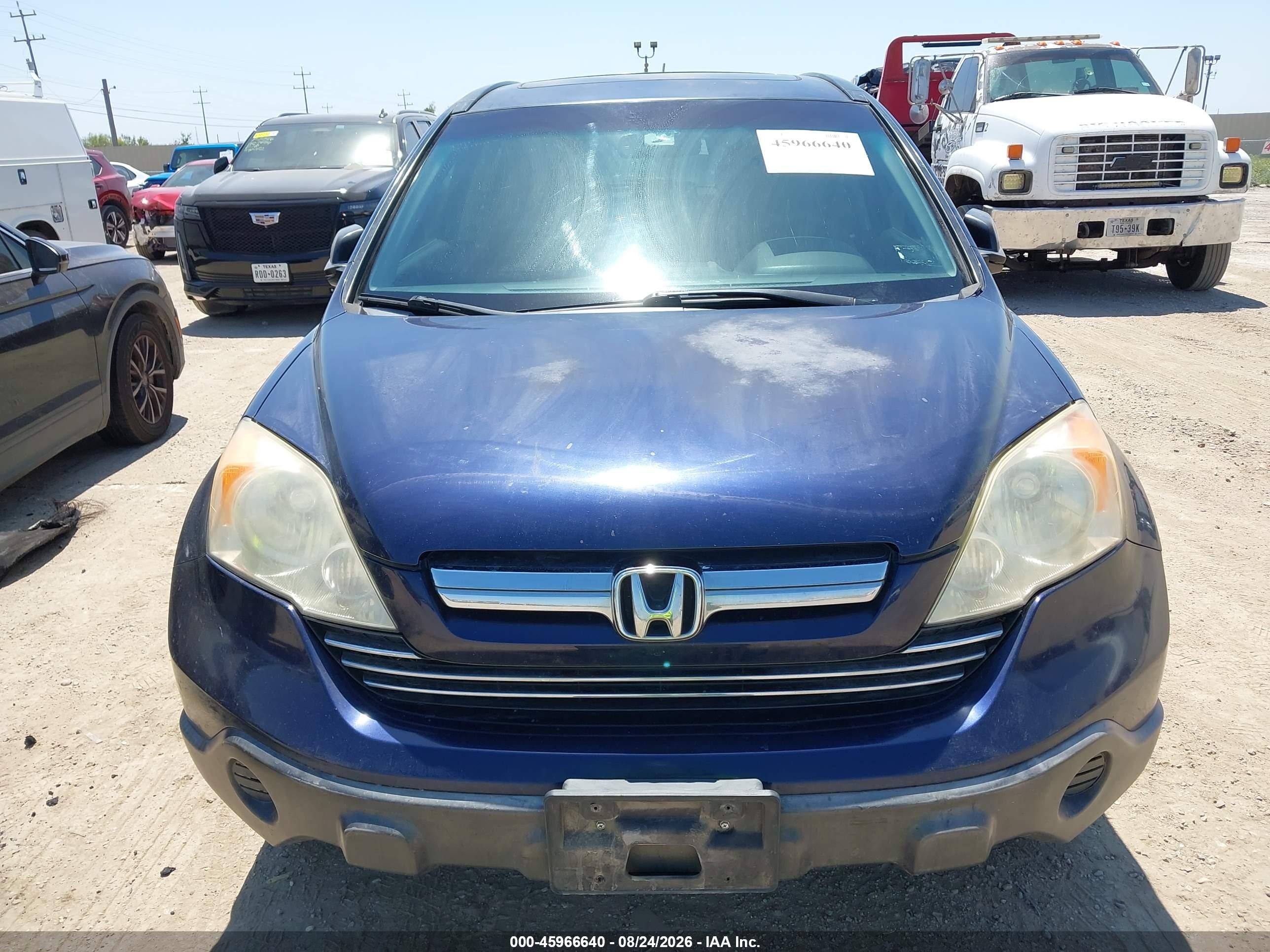 2007 Honda Cr-v Ex Blue vin: JHLRE38537C080433