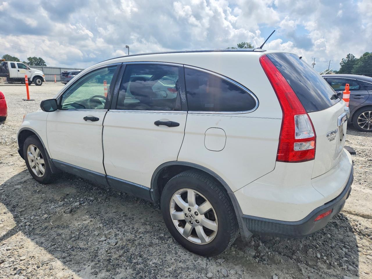 2009 Honda Cr-v Ex White vin: JHLRE38539C012331