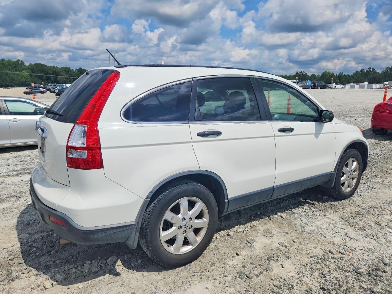 2009 Honda Cr-v Ex White vin: JHLRE38539C012331