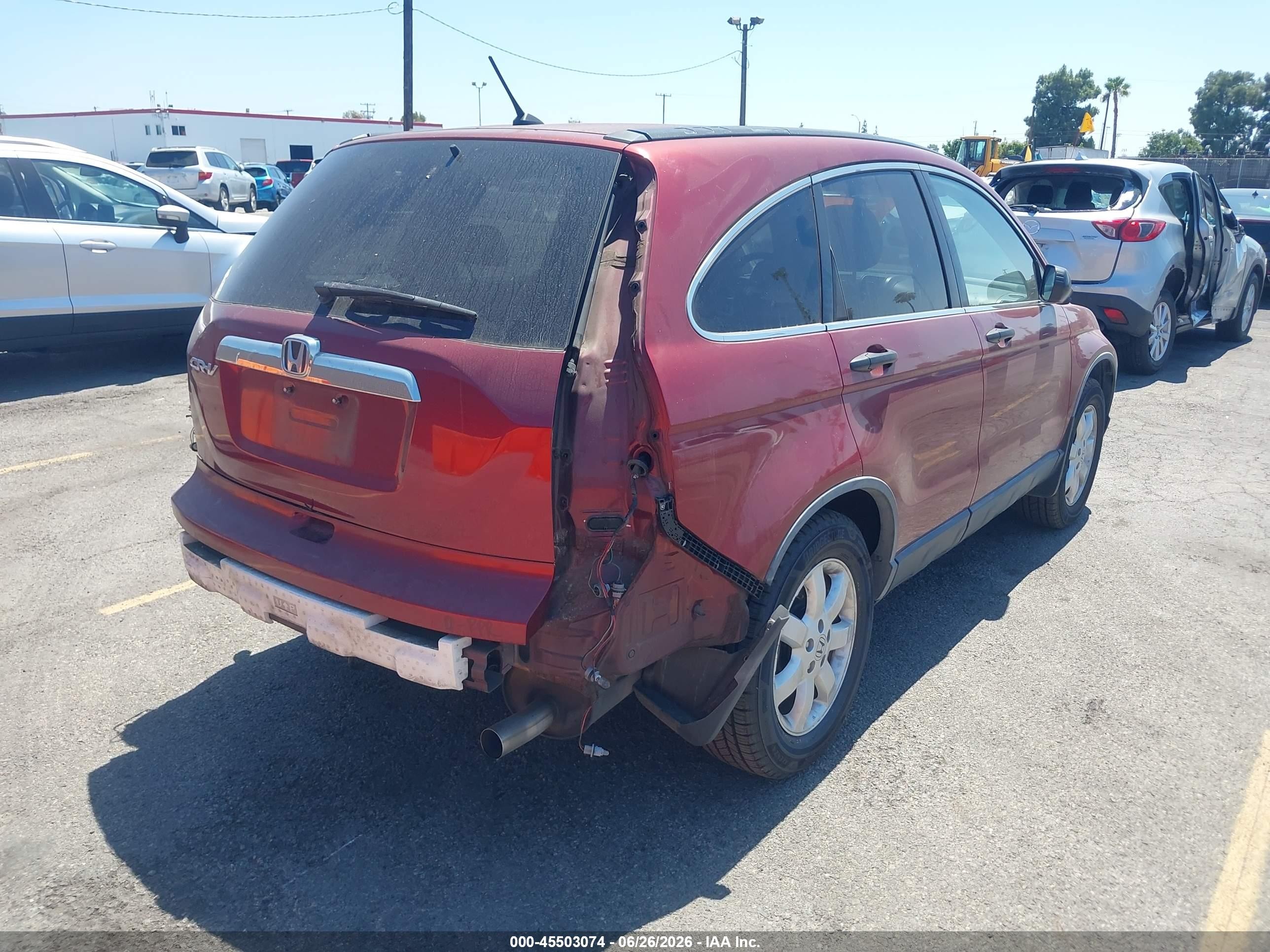 2007 Honda Cr-v Ex Red vin: JHLRE38557C017172