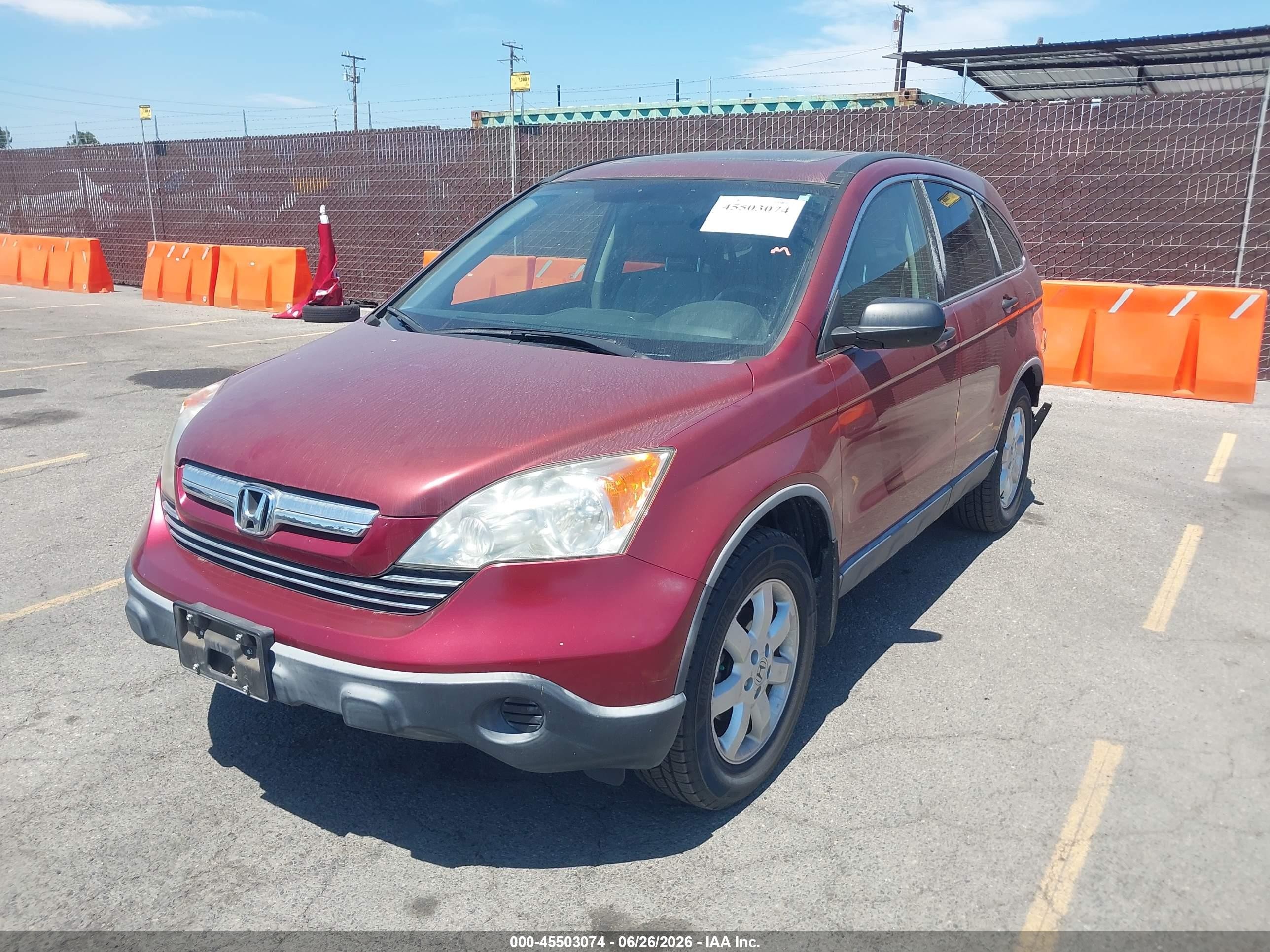 2007 Honda Cr-v Ex Red vin: JHLRE38557C017172