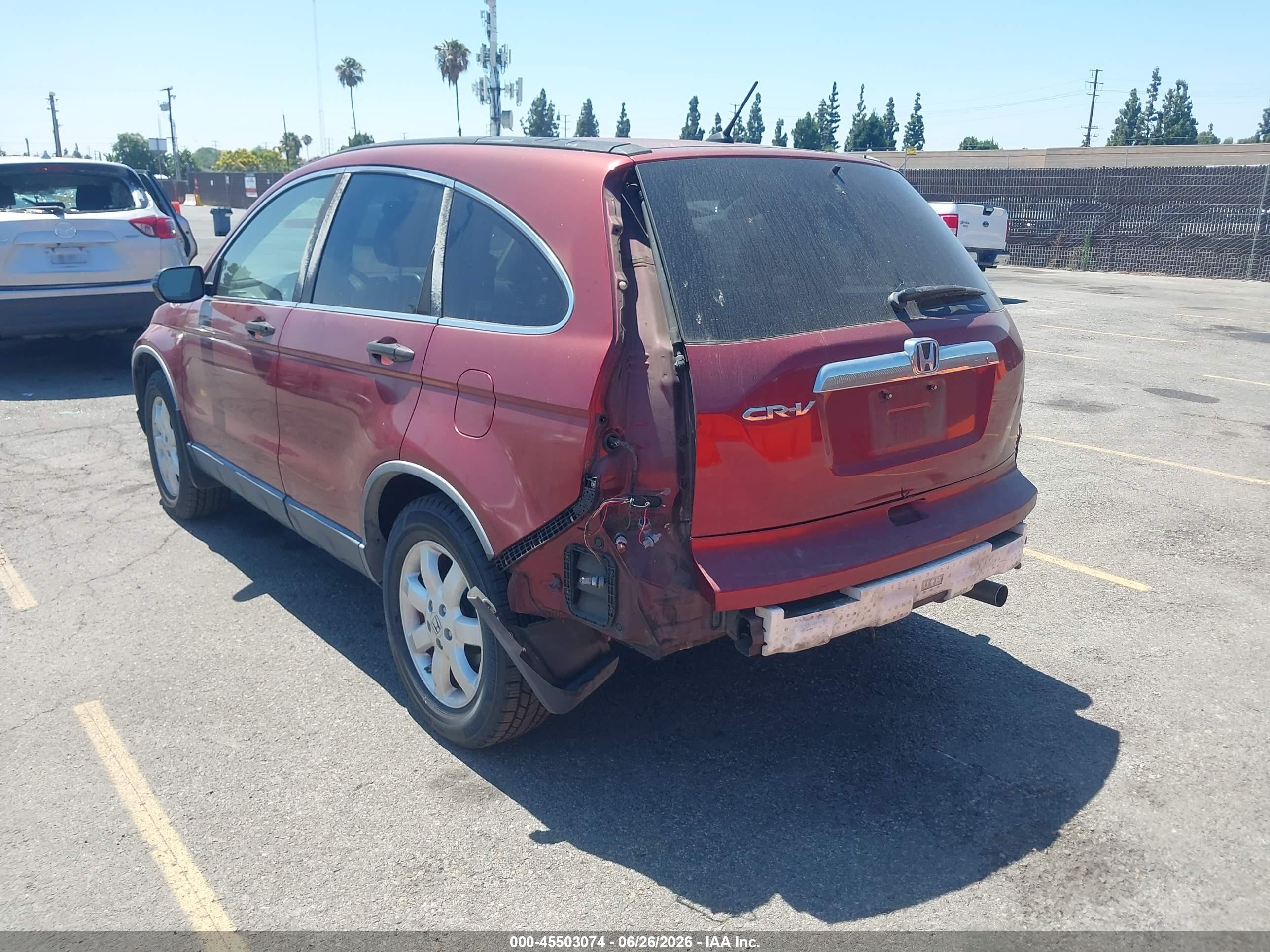 2007 Honda Cr-v Ex Red vin: JHLRE38557C017172