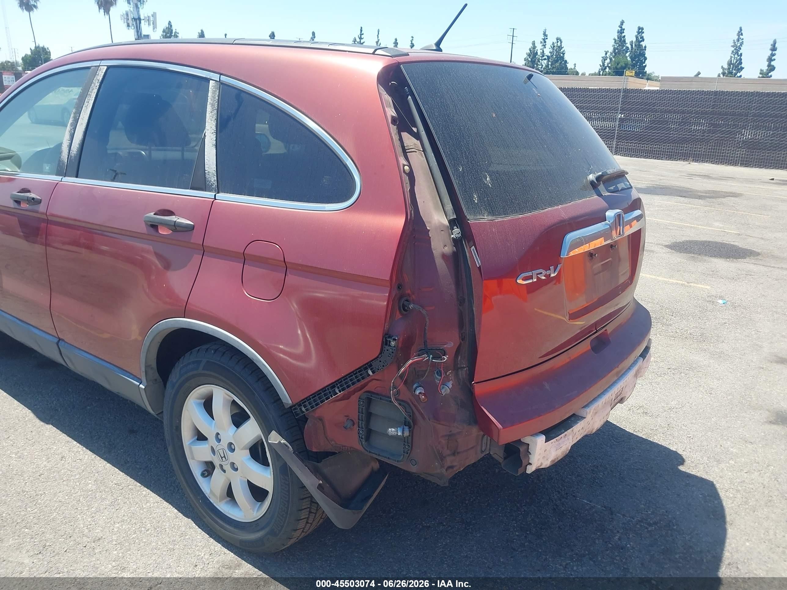 2007 Honda Cr-v Ex Red vin: JHLRE38557C017172