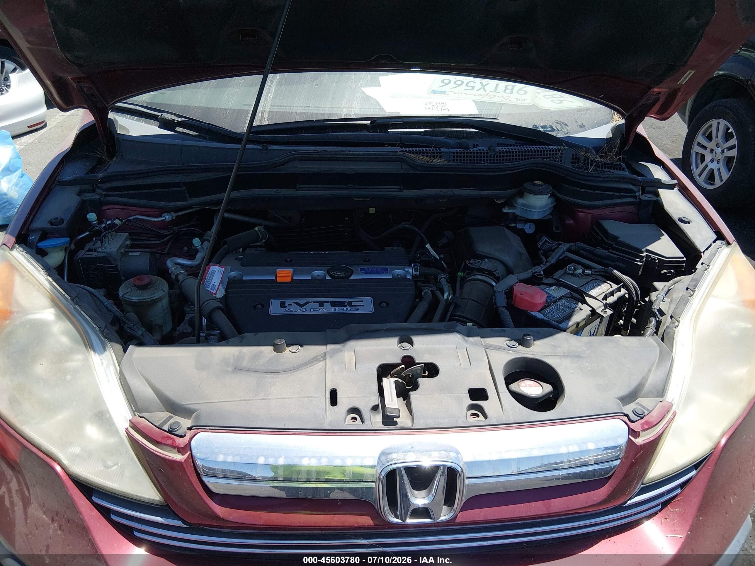 2007 Honda Cr-v Ex Бордовый vin: JHLRE38557C083219