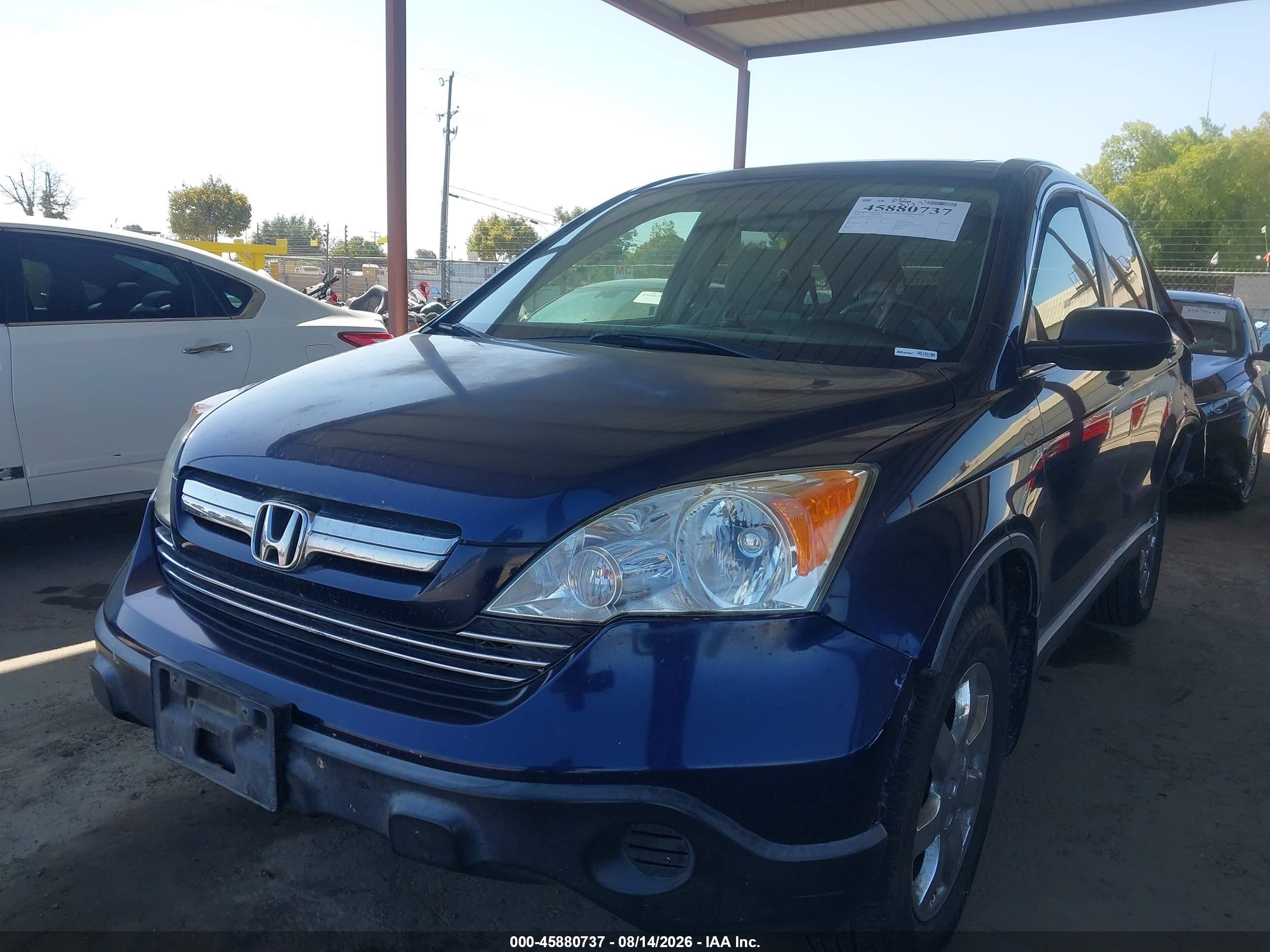 2009 Honda Cr-v Ex Blue vin: JHLRE38559C010709